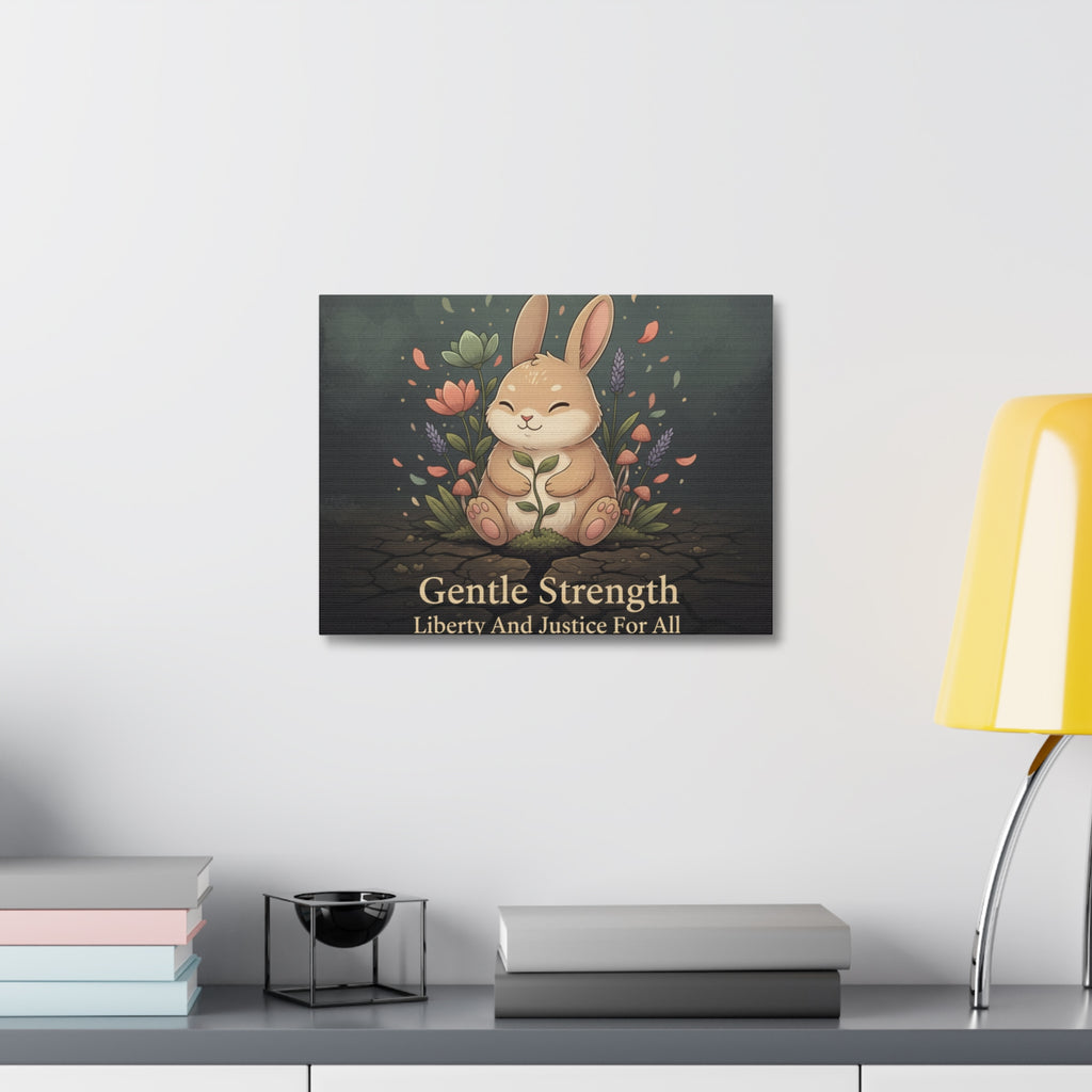 Bunny Canvas Print – Gentle Strength Liberty and Justice for