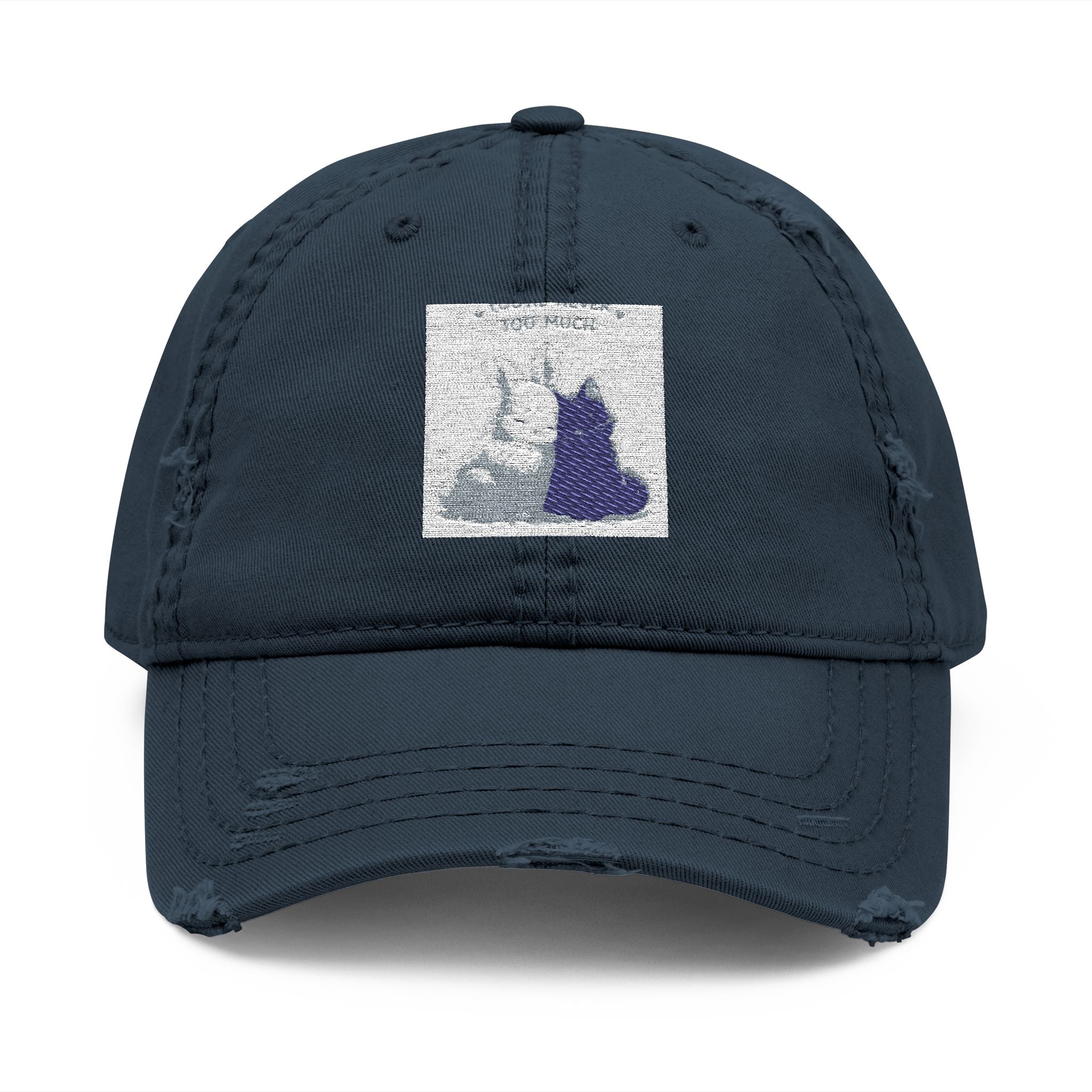 "YOU'RE NEVER TOO MUCH" Black Cat Dad Hat | Trendy Gift for Her | Lifestyle | KayKay Classics