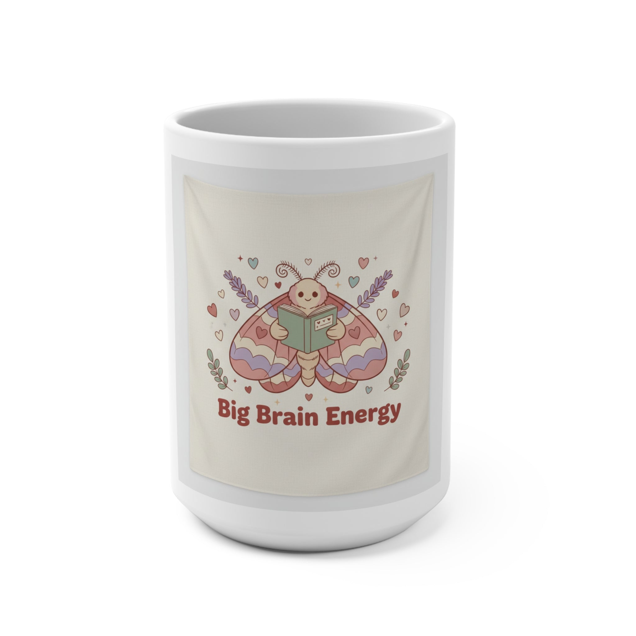 Big Brain Energy Moth Mug 15oz