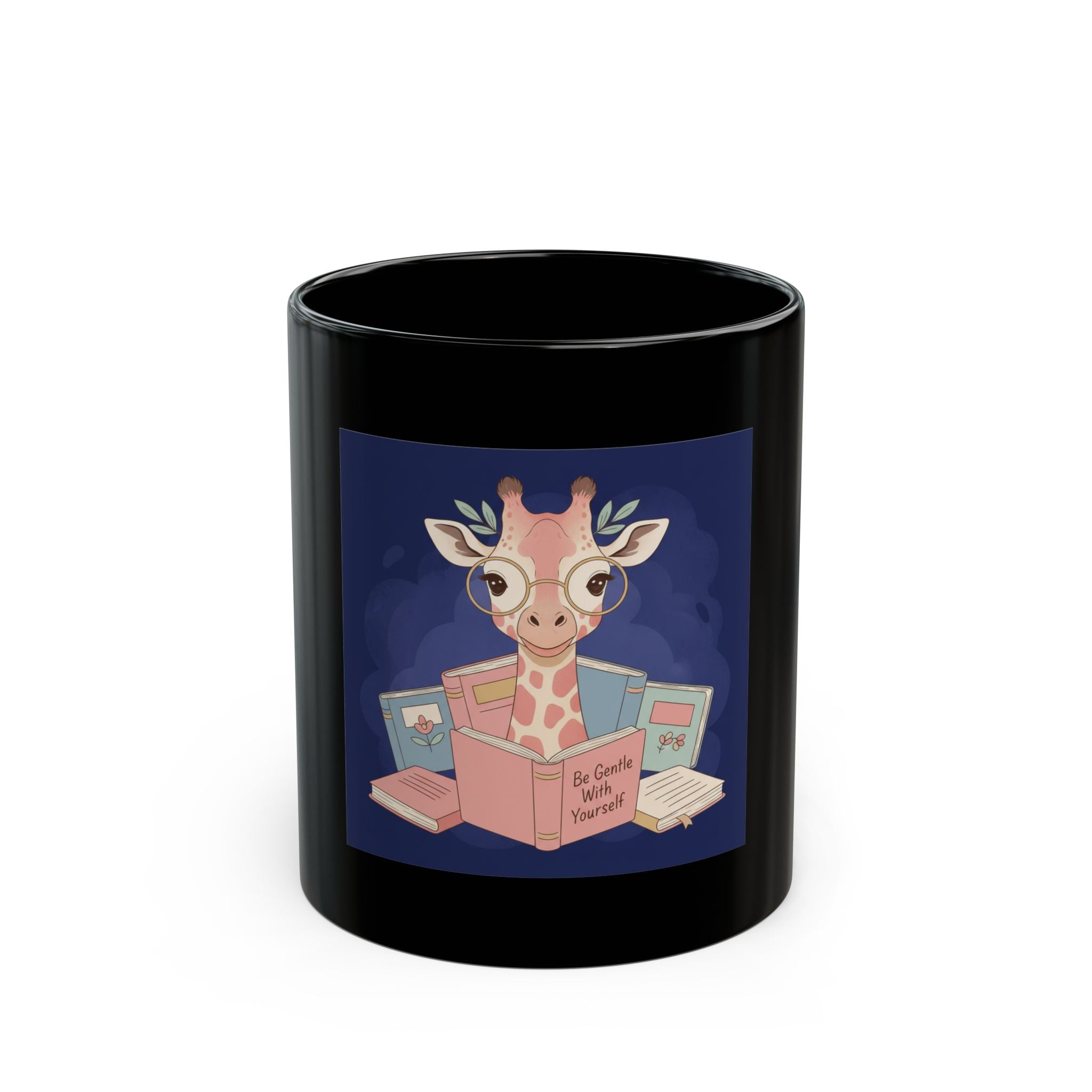 Giraffe Black Mug 11oz – Be Gentle With Yourself
