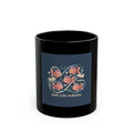 Soft Life Scholar Goldfish Black Mug 11oz