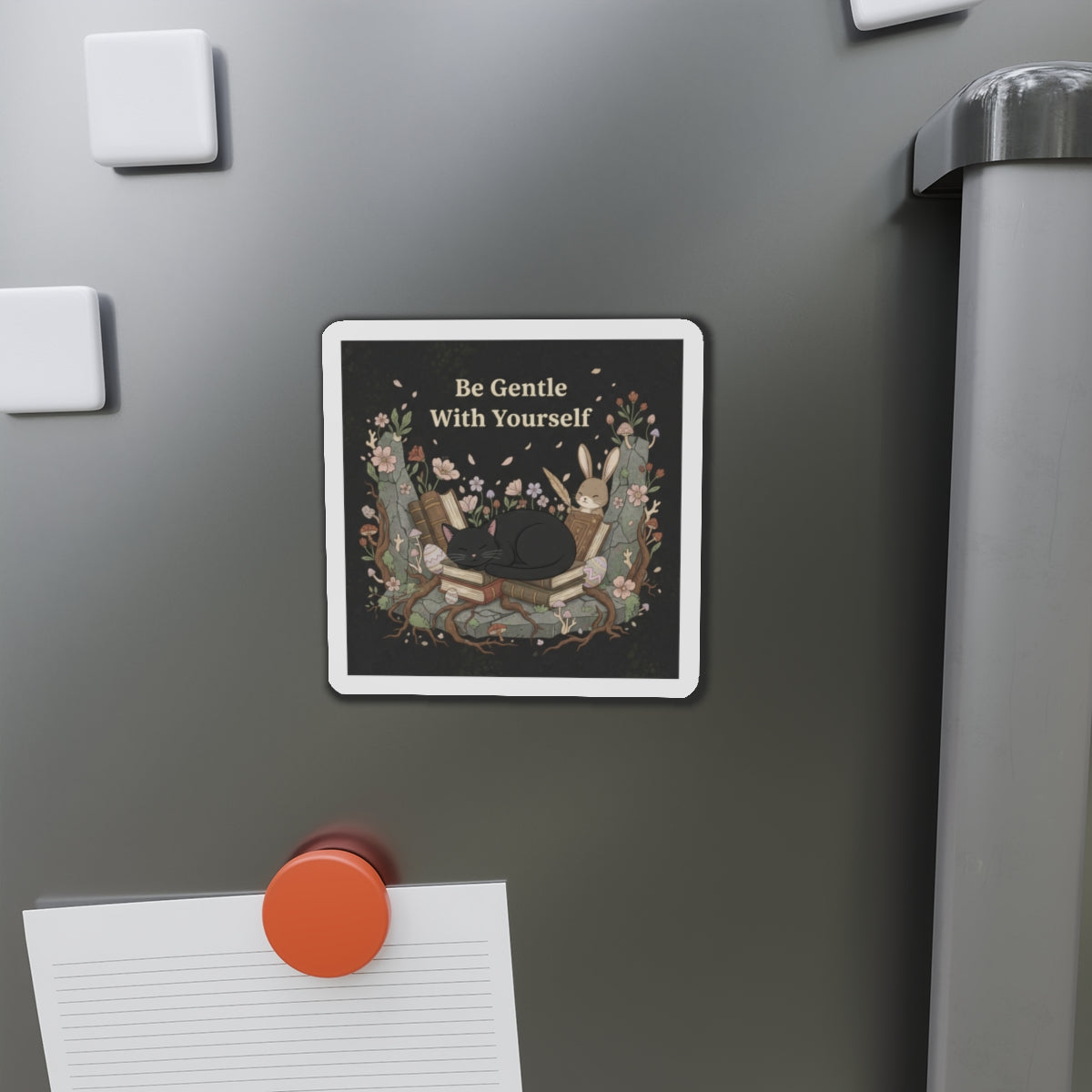 Bunny Die-Cut Magnet – Be Gentle With Yourself