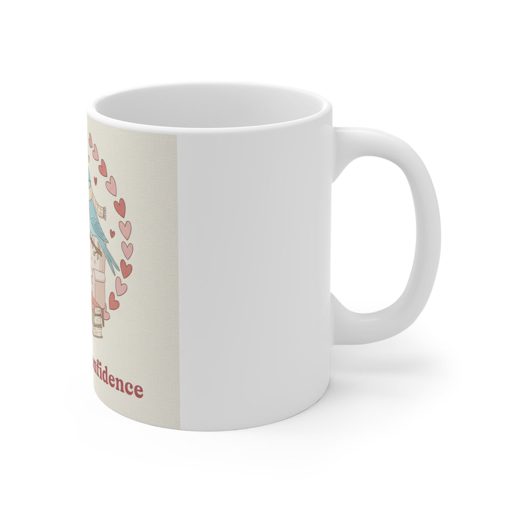Coffee And Confidence Birds Mug 11oz