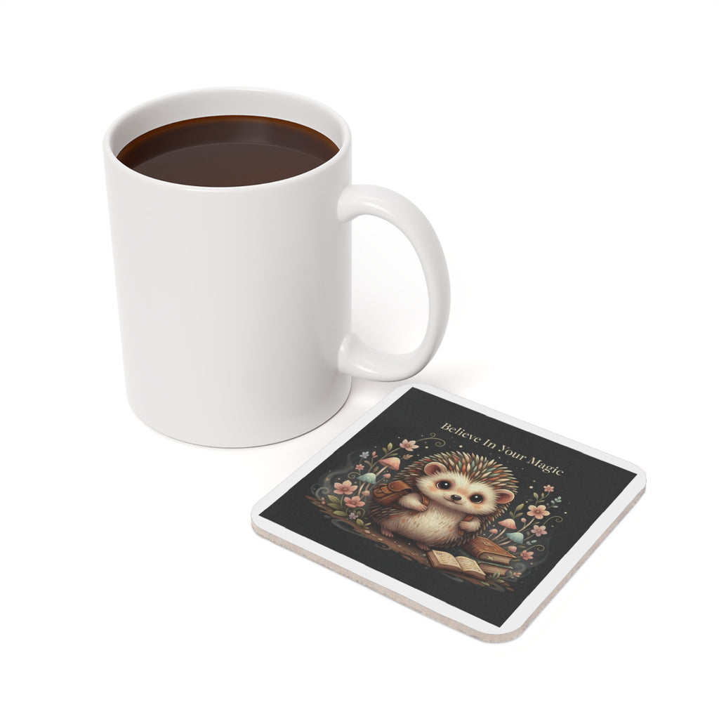 Hedgehog Cork Coaster – Believe in Your Magic