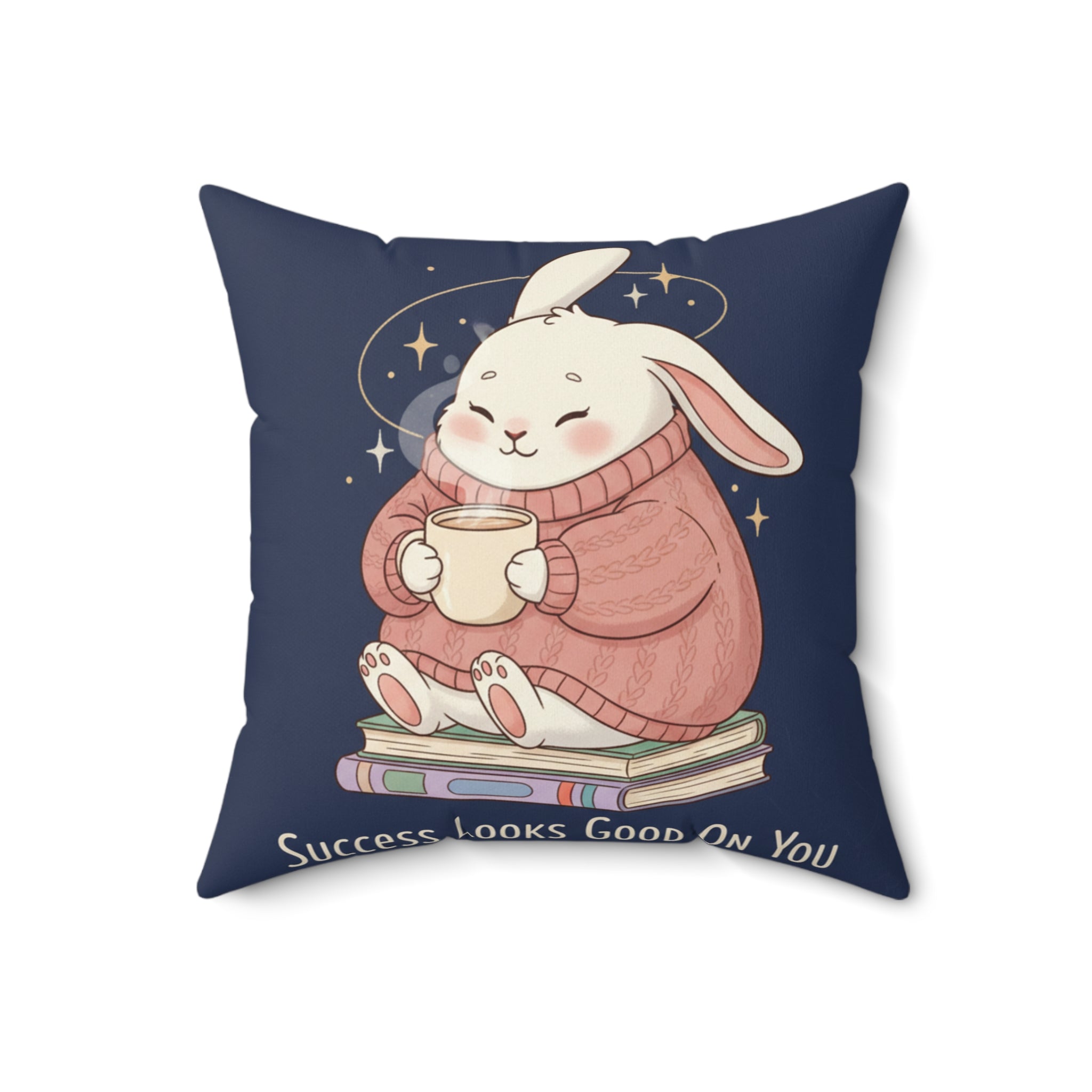 Rabbit Square Pillow – Success Looks Good on You