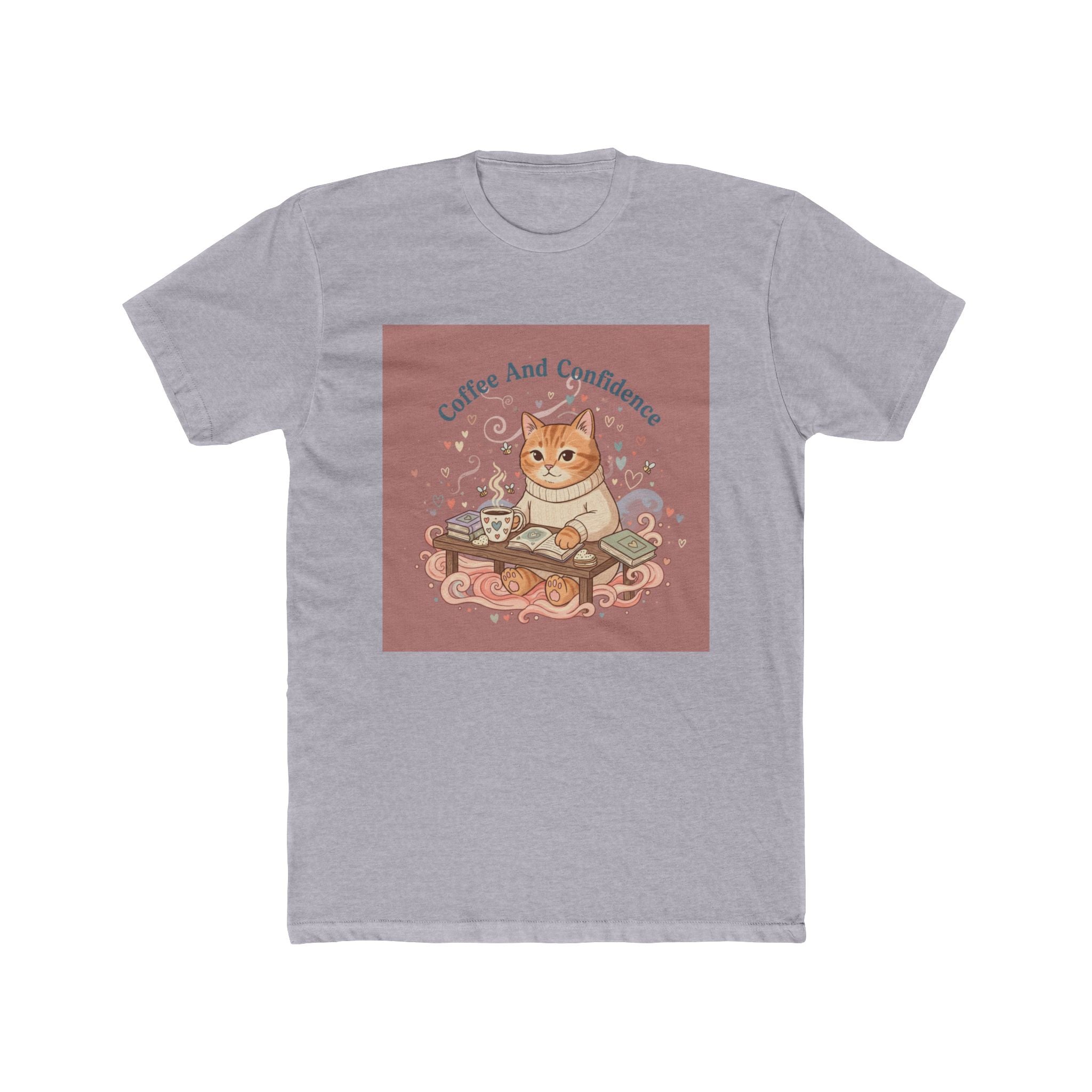 Coffee And Confidence Cat Unisex Tee