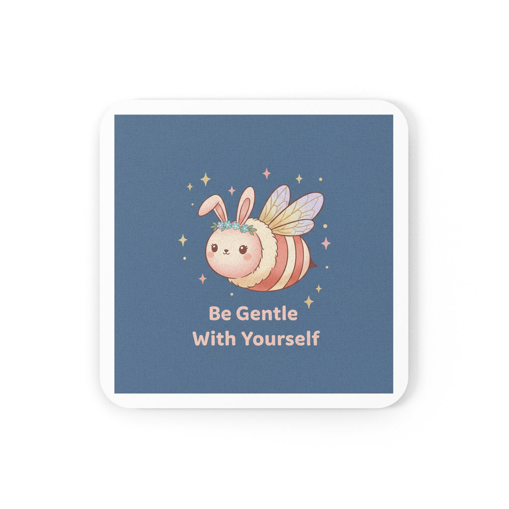 Honeybee Cork Coaster – Be Gentle With Yourself