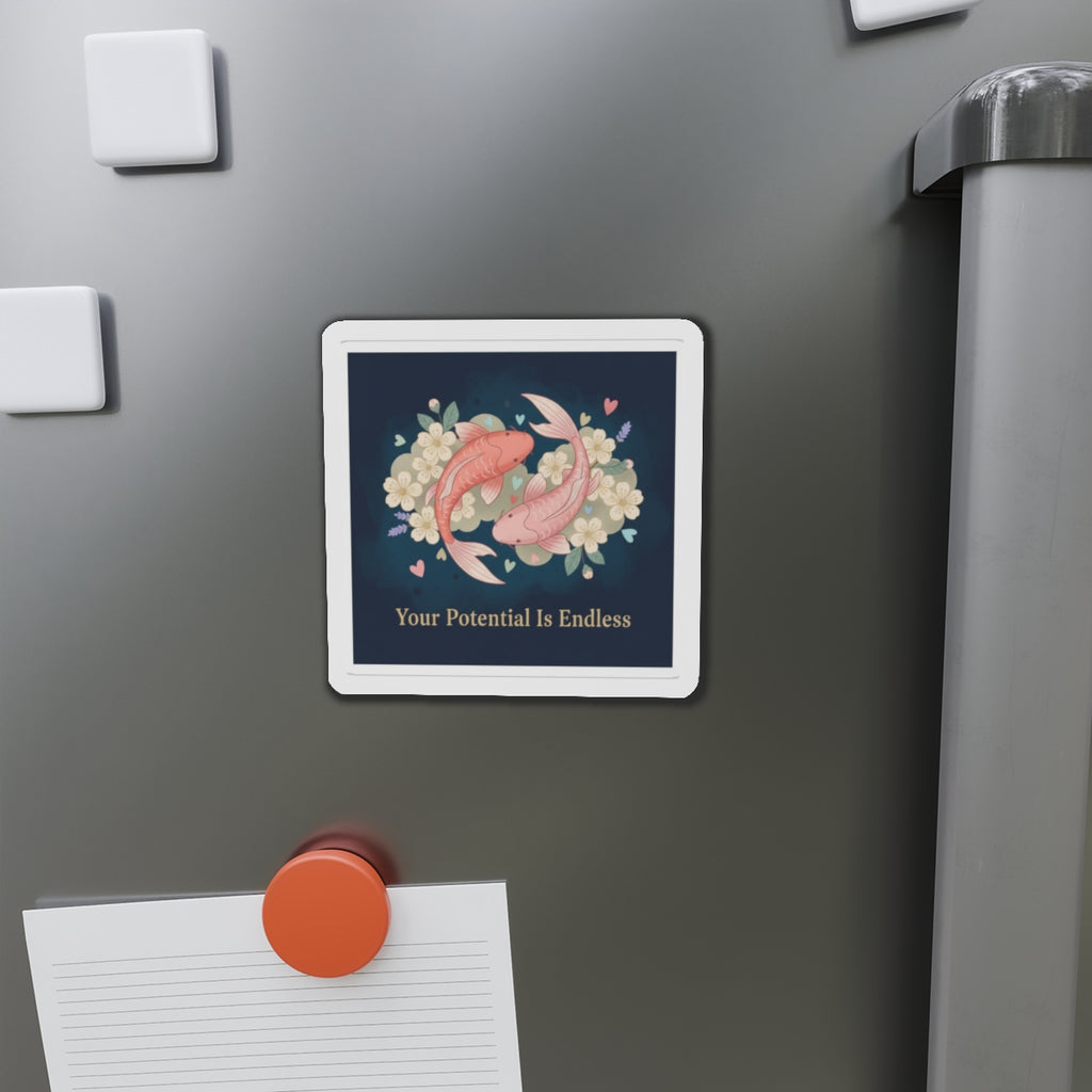 Koi Die-Cut Magnet – Your Potential is Endless