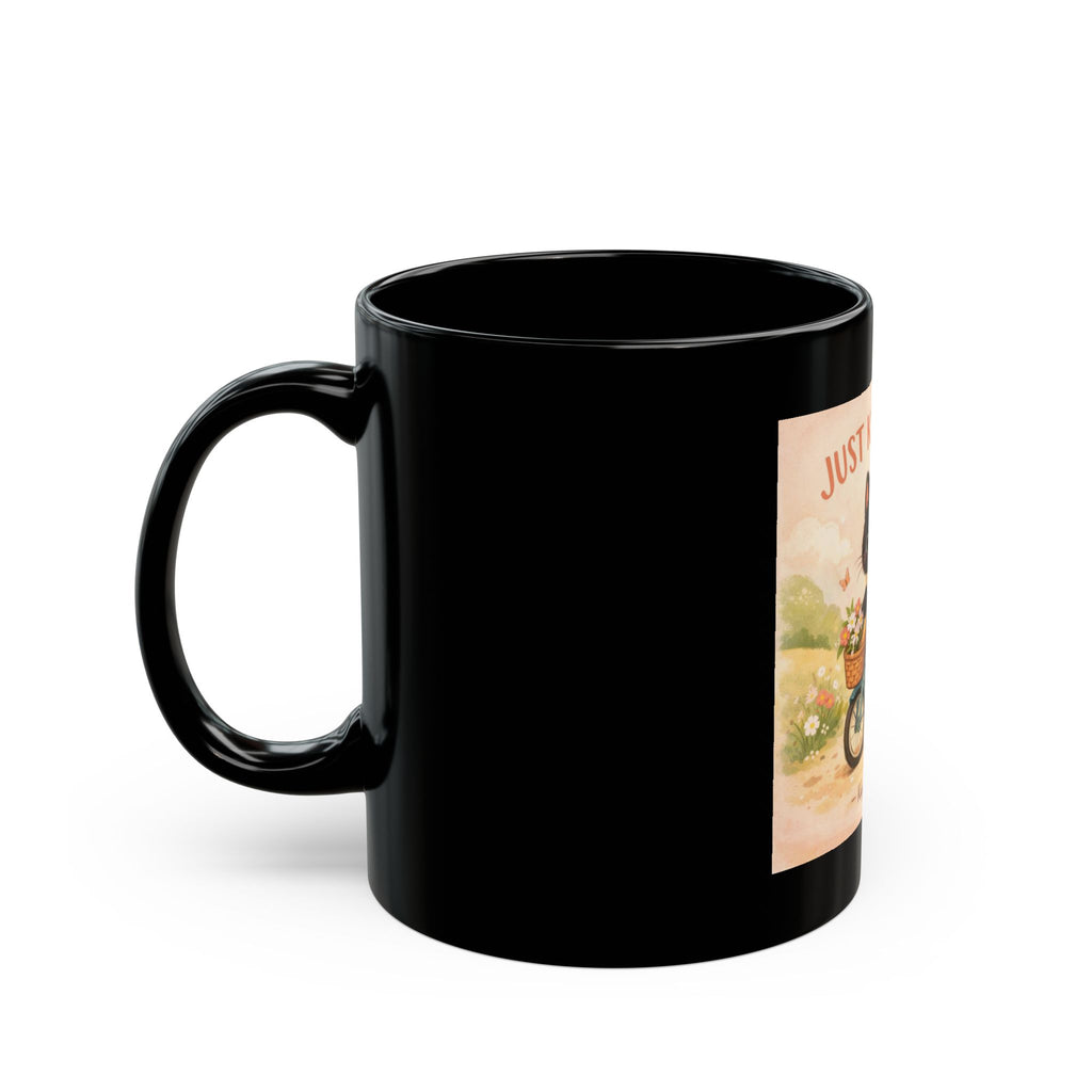 JUST KEEP GOING Black Mug