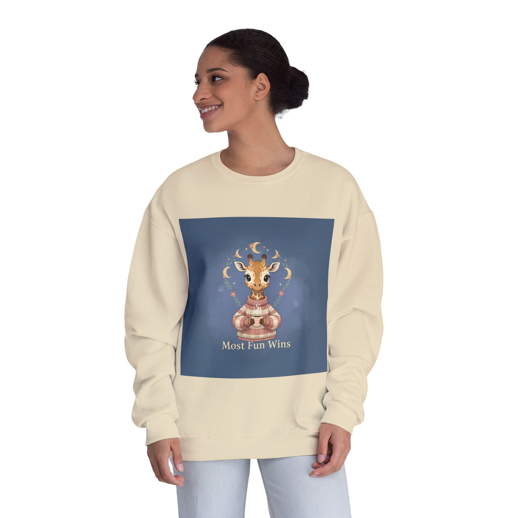 Giraffe Crewneck Sweatshirt – Most Fun Wins