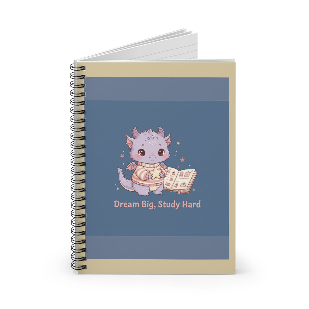 Dragon Spiral Notebook – Dream Big Study Hard