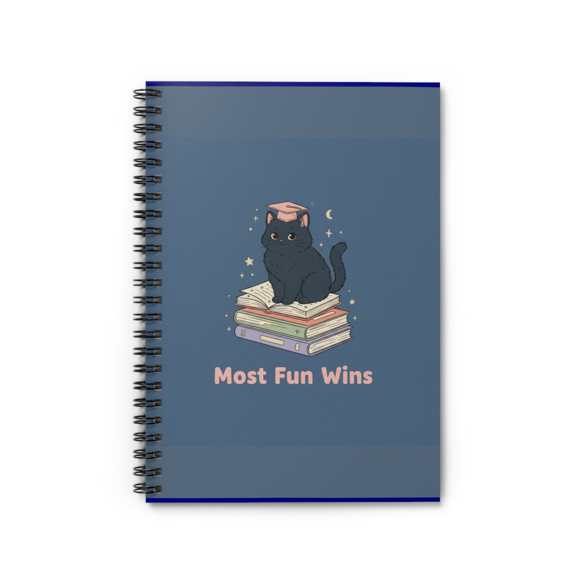Black Cat Spiral Notebook – Most Fun Wins