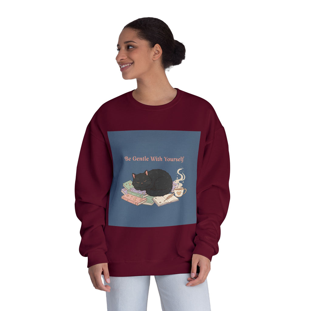 Black Cat Crewneck Sweatshirt – Be Gentle With Yourself
