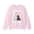 "YOU'RE NEVER TOO MUCH" Black Cat Crewneck | College Girl Gift | Fashion | KayKay Classics