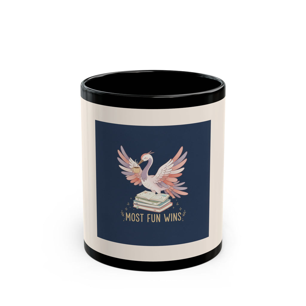 Crane Black Mug 11oz – Most Fun Wins