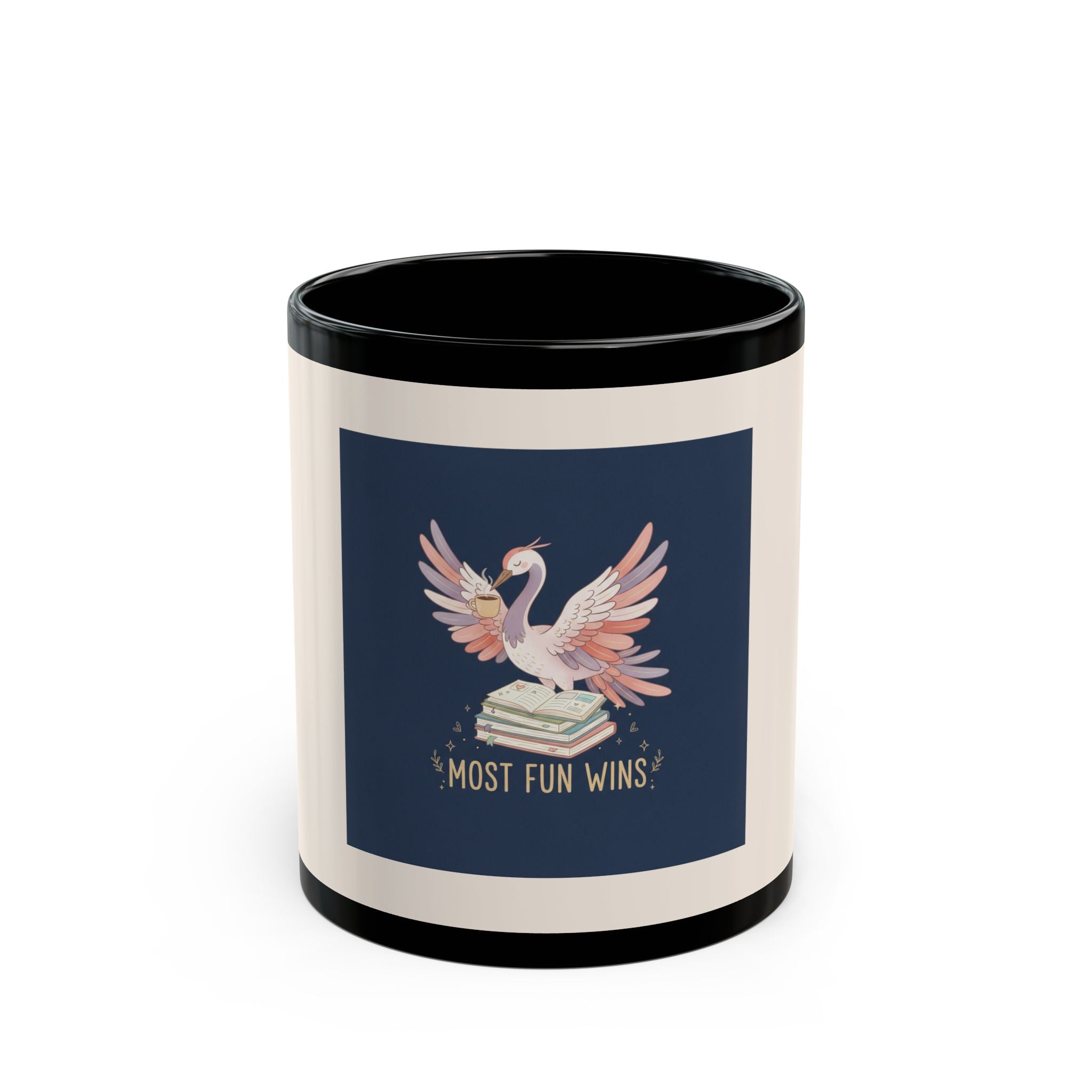 Crane Black Mug 11oz – Most Fun Wins