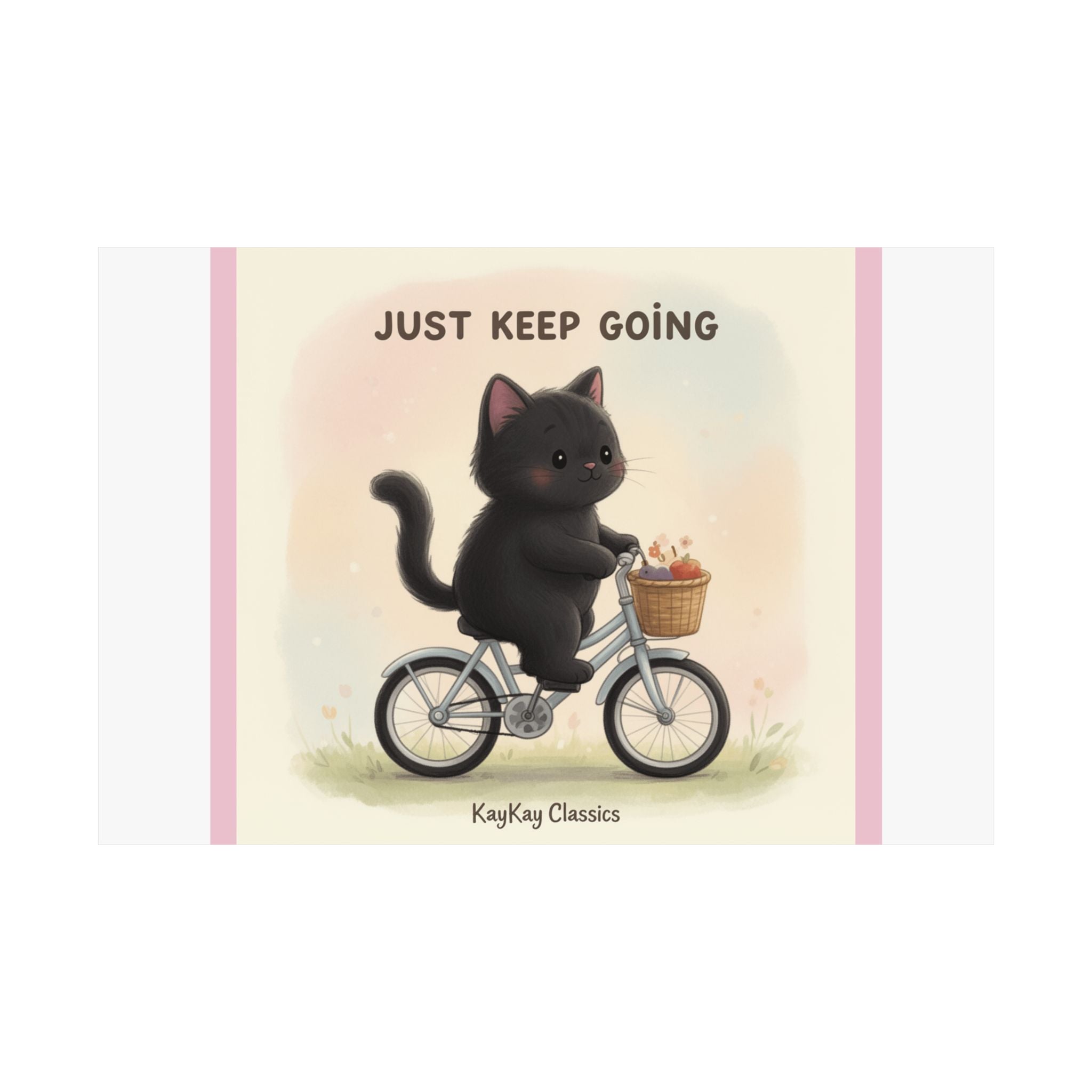"Study Hard Dream Big" Black Cat Poster | College Girl Gift | Fashion | KayKay Classics
