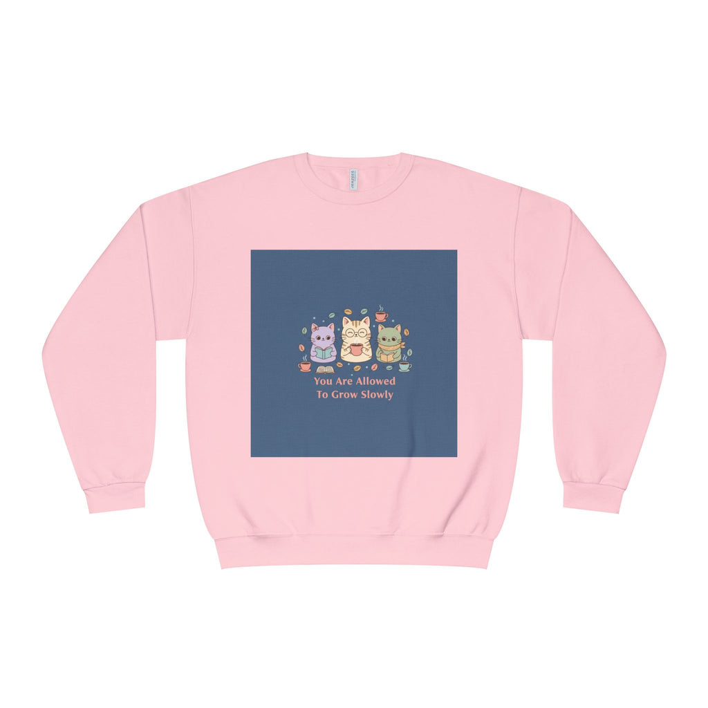 Cats With Glasses Crewneck Sweatshirt – You Are Allowed to Grow Slowly