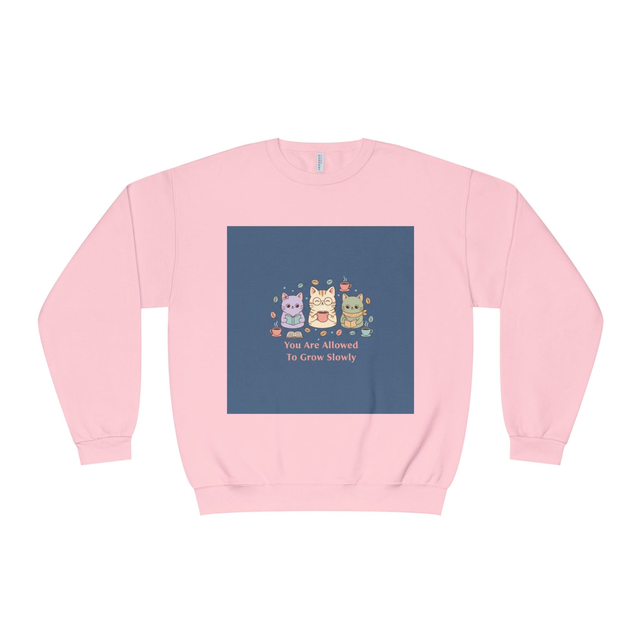 Cats With Glasses Crewneck Sweatshirt – You Are Allowed to Grow Slowly