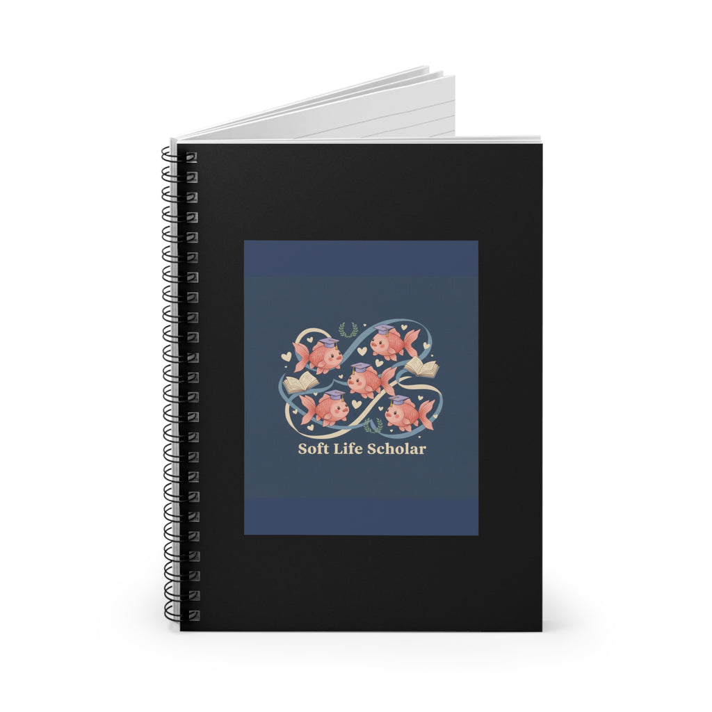 Soft Life Scholar Goldfish Spiral Notebook