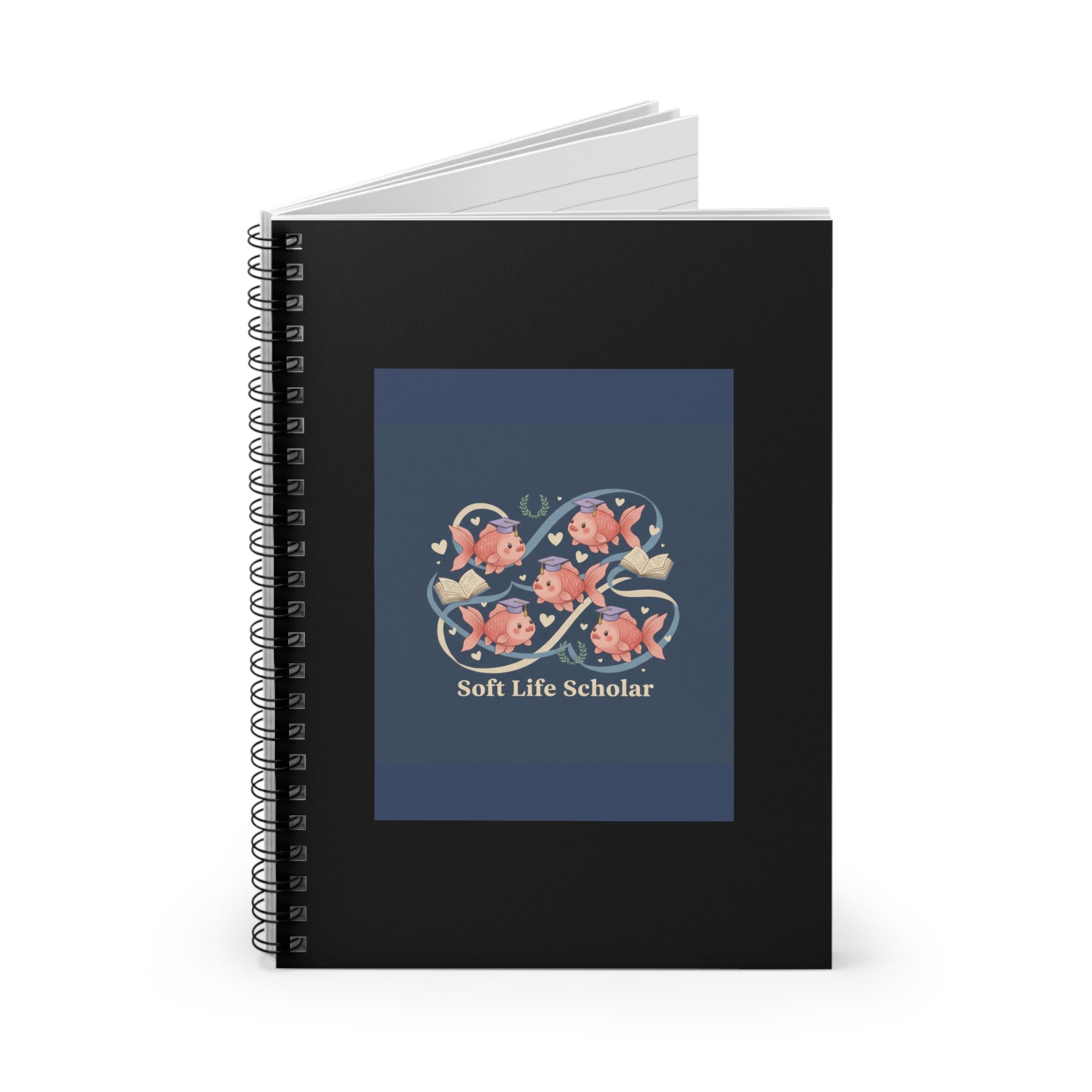 Soft Life Scholar Goldfish Spiral Notebook