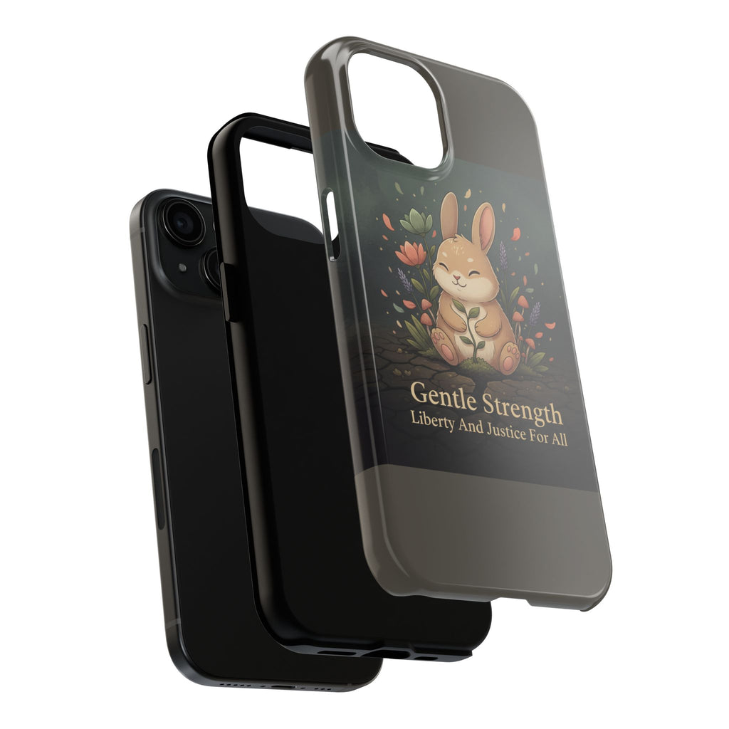 Bunny Tough Phone Case – Gentle Strength Liberty and Justice for