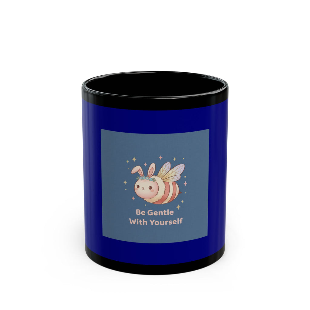 Honeybee Black Mug 11oz – Be Gentle With Yourself
