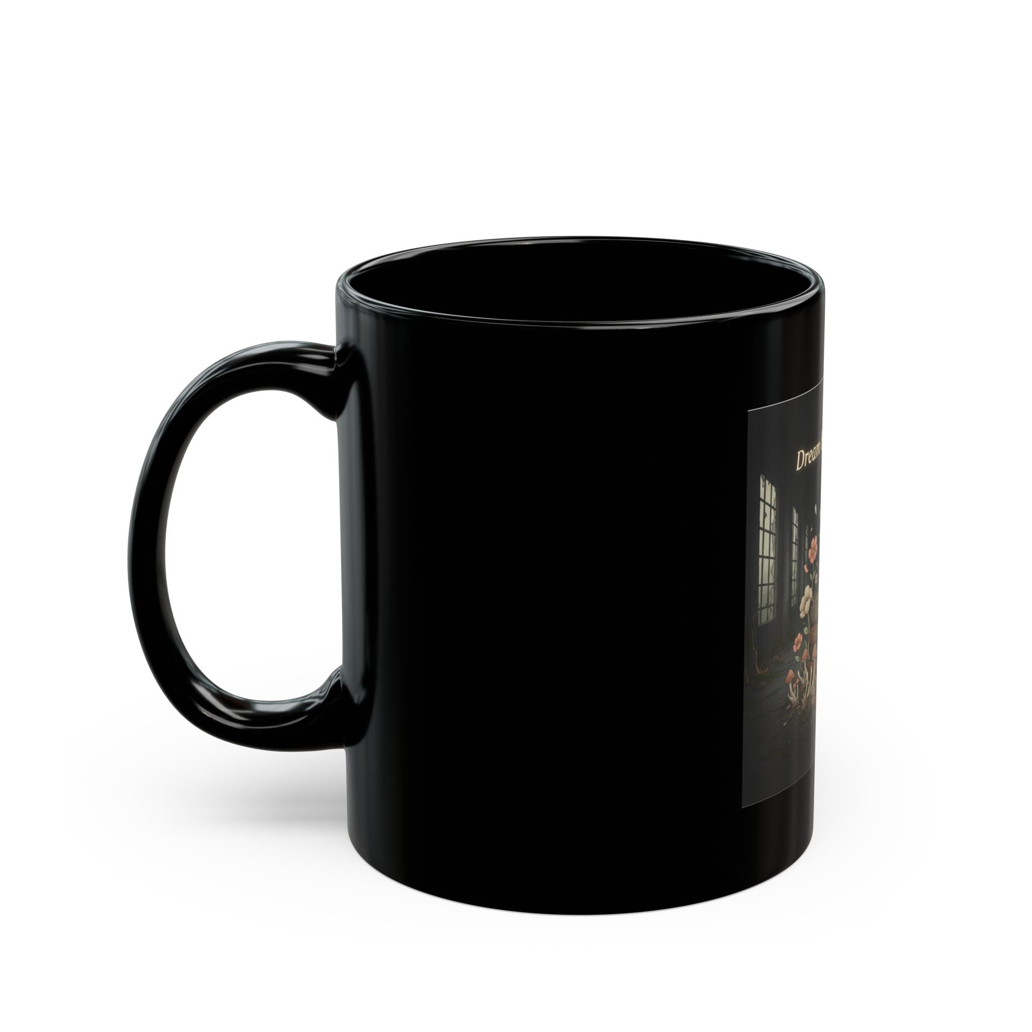 Bunny Black Mug 11oz – Dream Big Study Hard