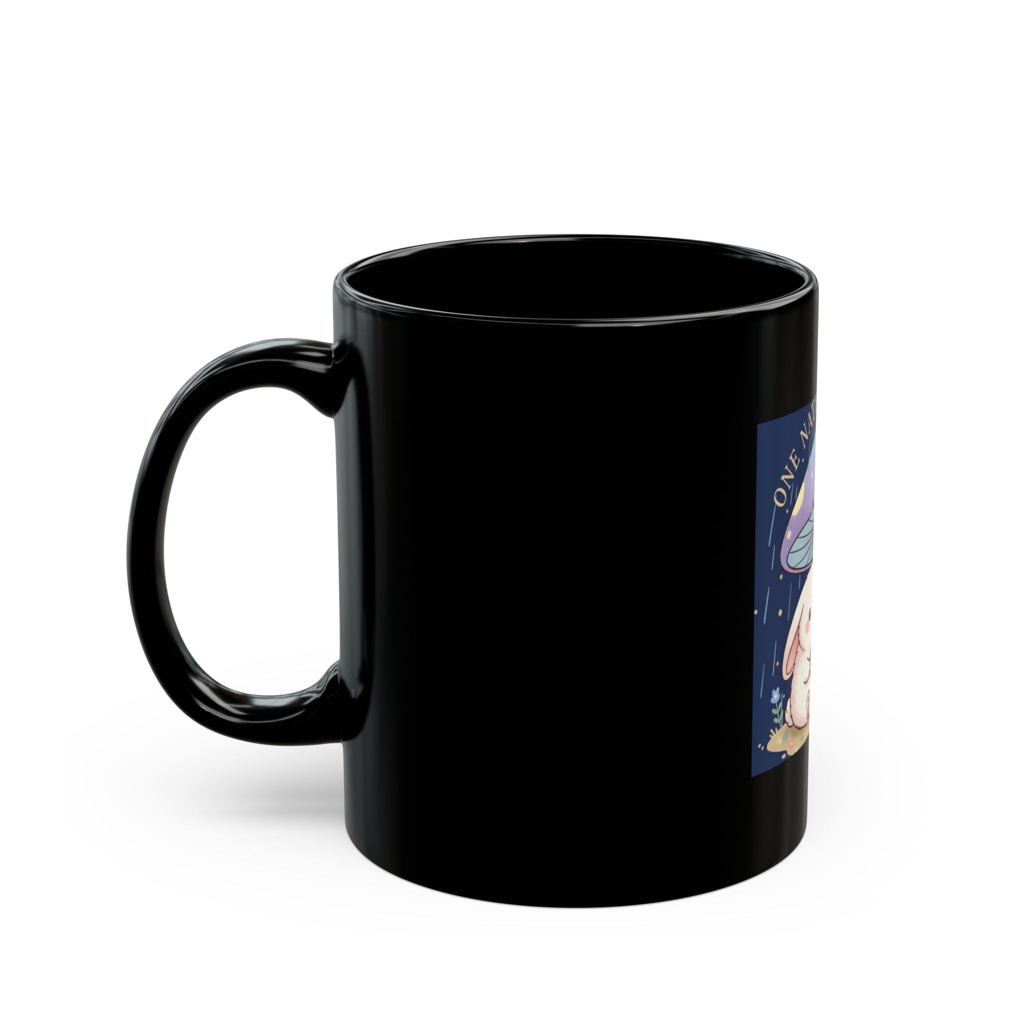 Two Cute Bunnies Black Mug 11oz – One Nation Under God