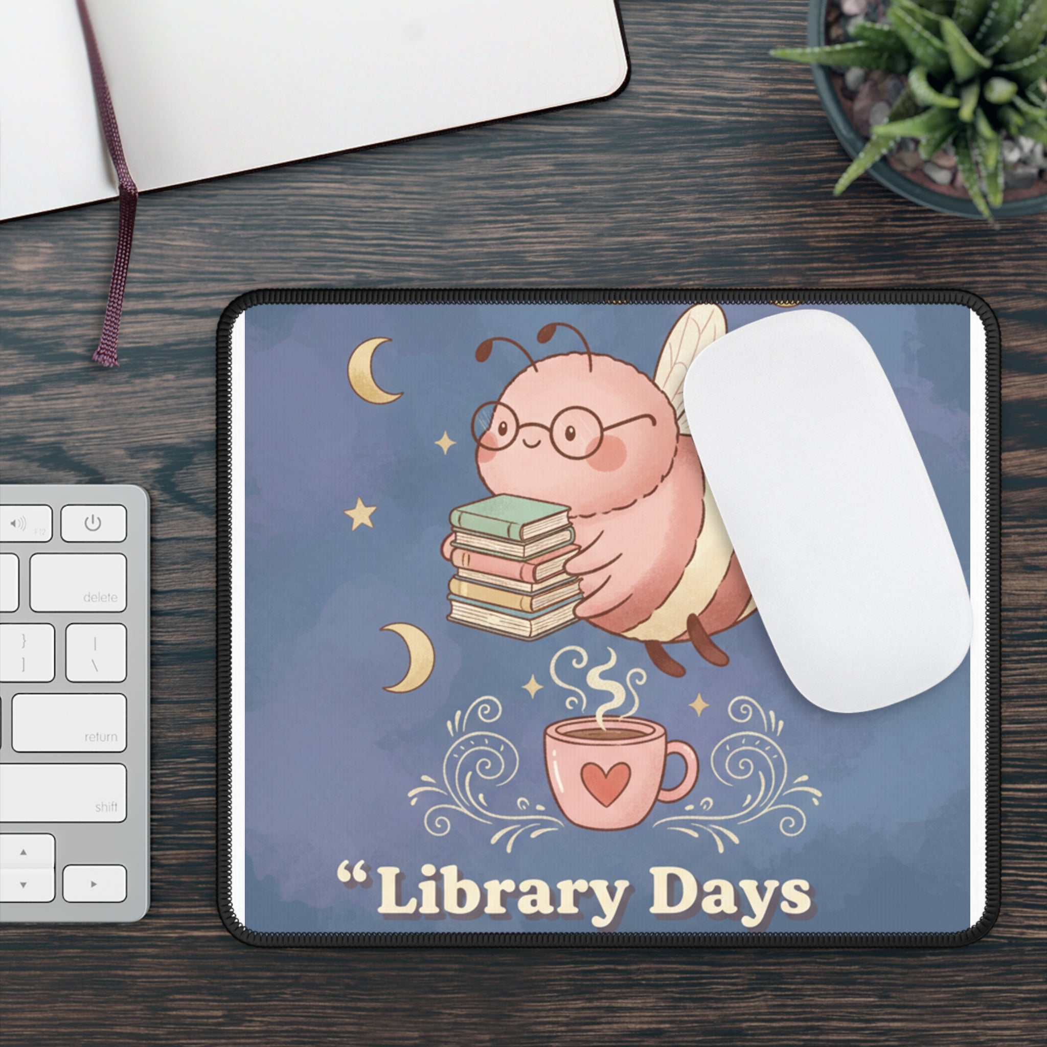 Bee Mouse Pad – Library Days Are the Best Days