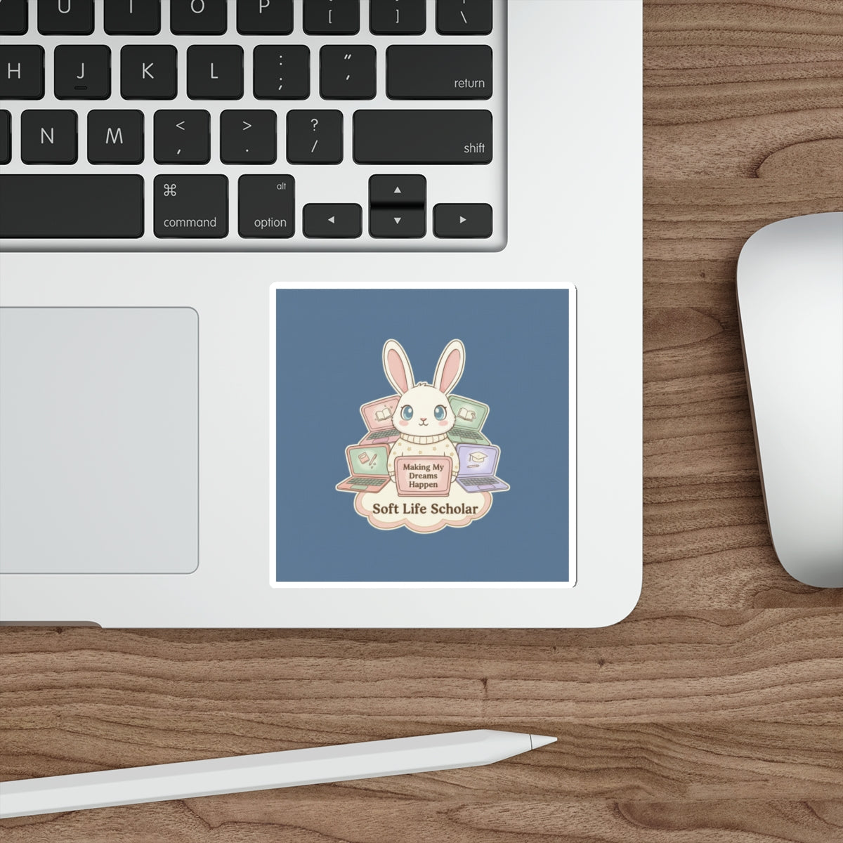 Bunny Die-Cut Sticker – Making My Dreams Happen Soft Life Schola