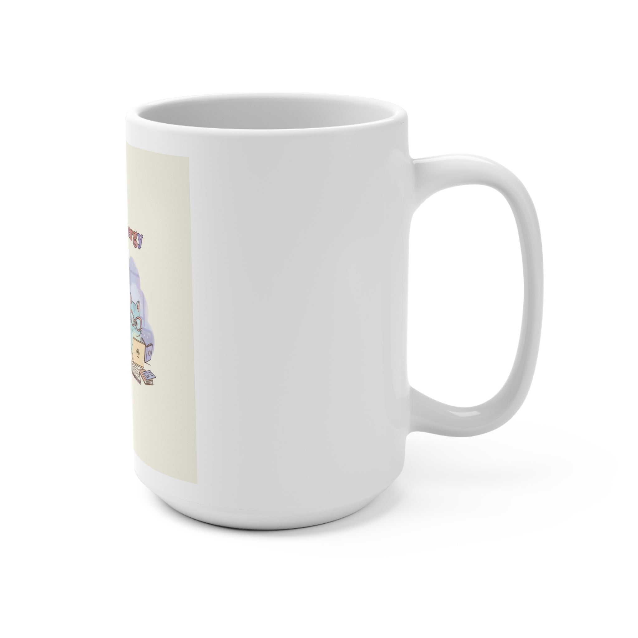 Big Brain Energy Cats Mug 15oz