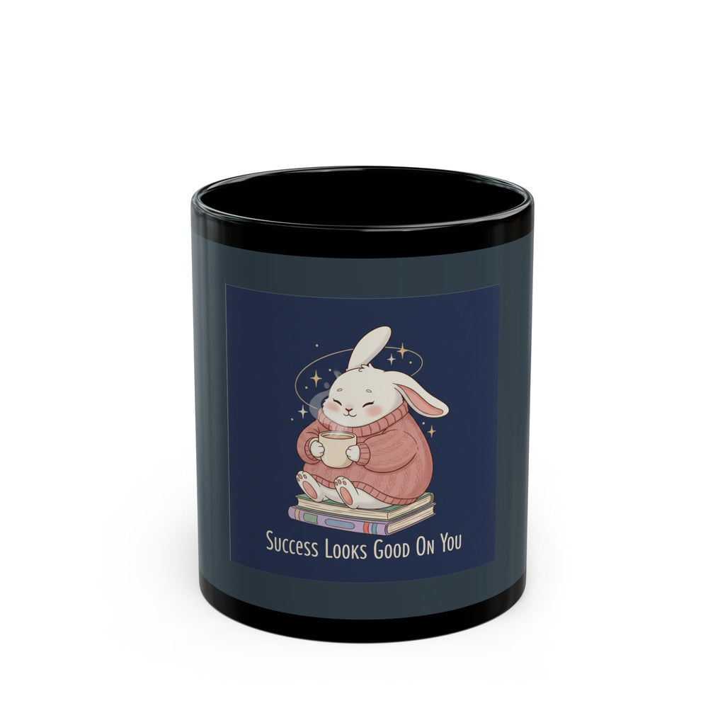 Rabbit Black Mug 11oz – Success Looks Good on You