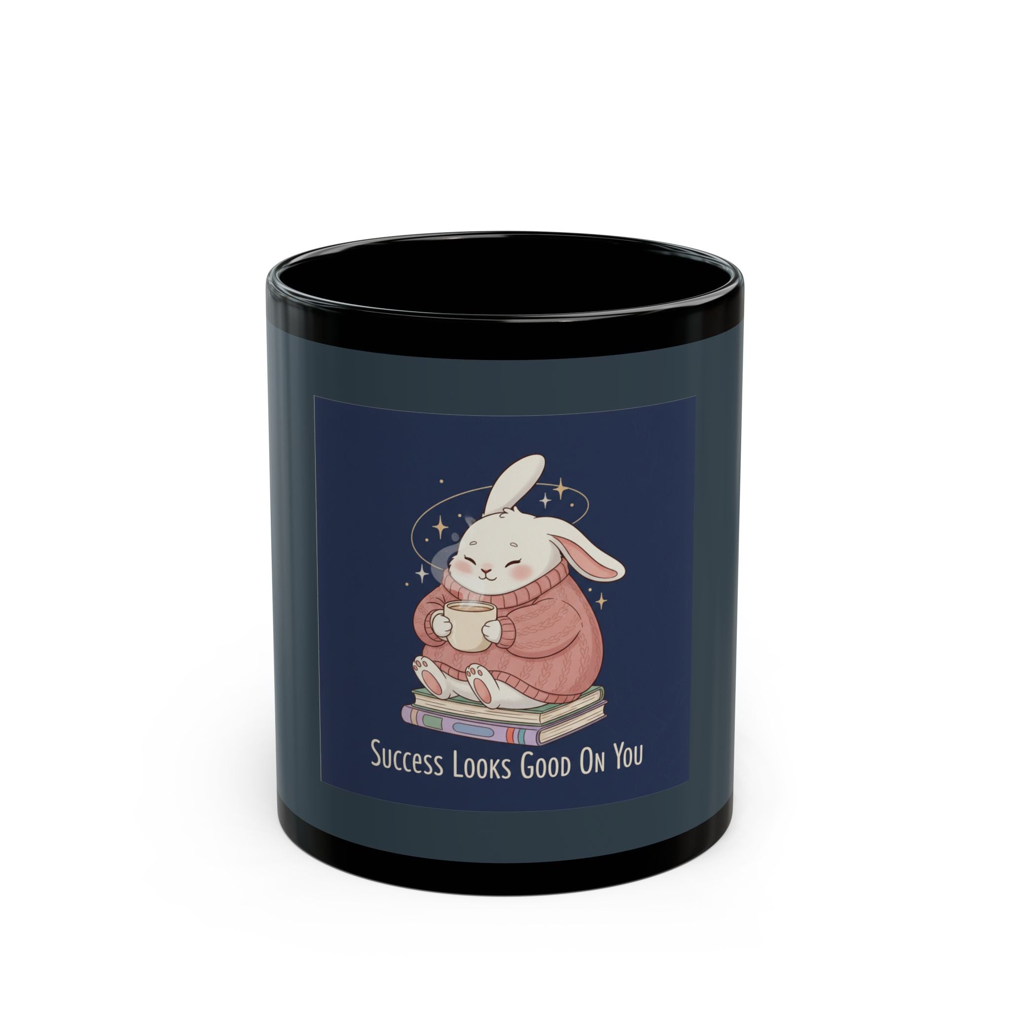 Rabbit Black Mug 11oz – Success Looks Good on You