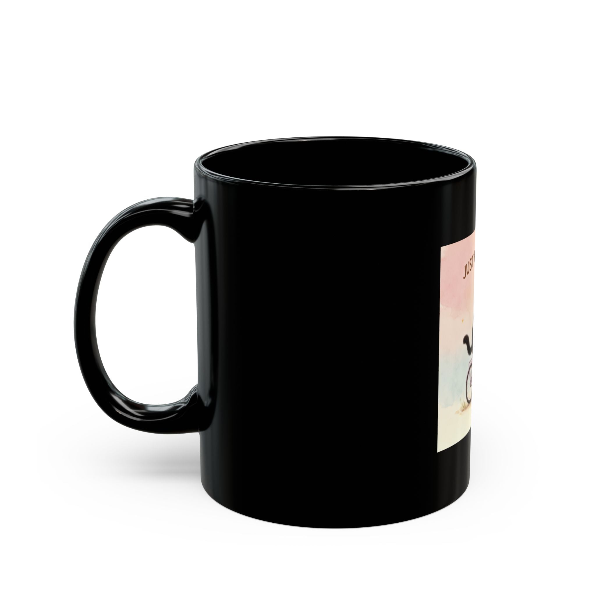 JUST KEEP GOING Black Mug 11oz