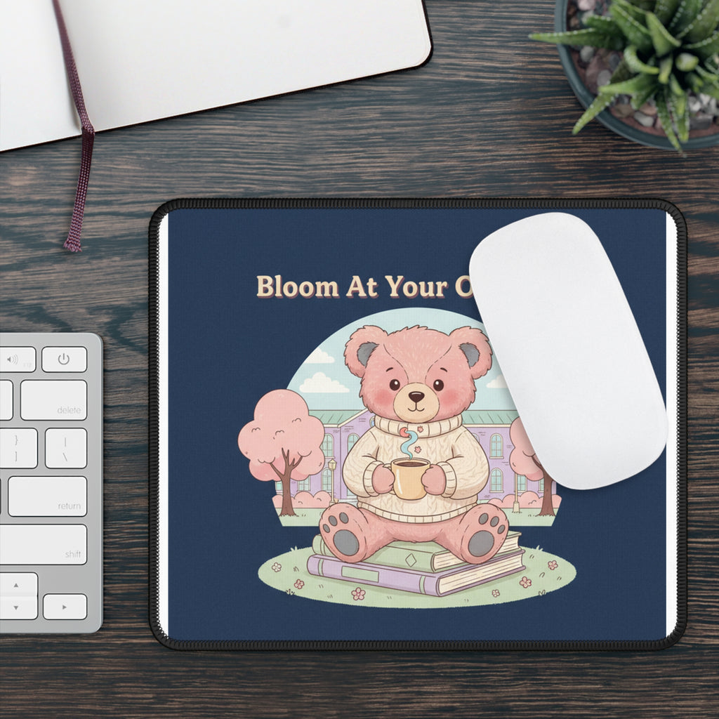 Bear Mouse Pad – Bloom at Your Own Pace