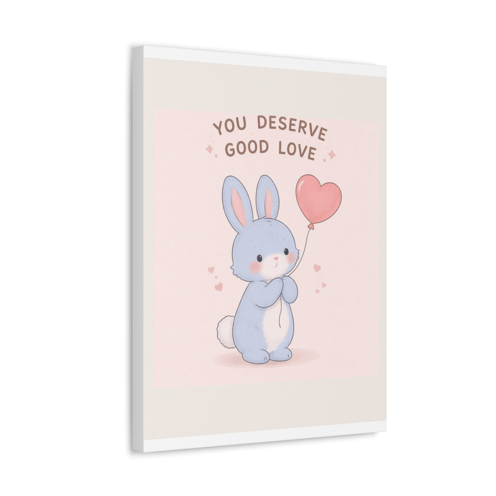 "YOU DESERVE GOOD LOVE" Black Cat Canvas | College Girl Gift | Fashion | KayKay Classics