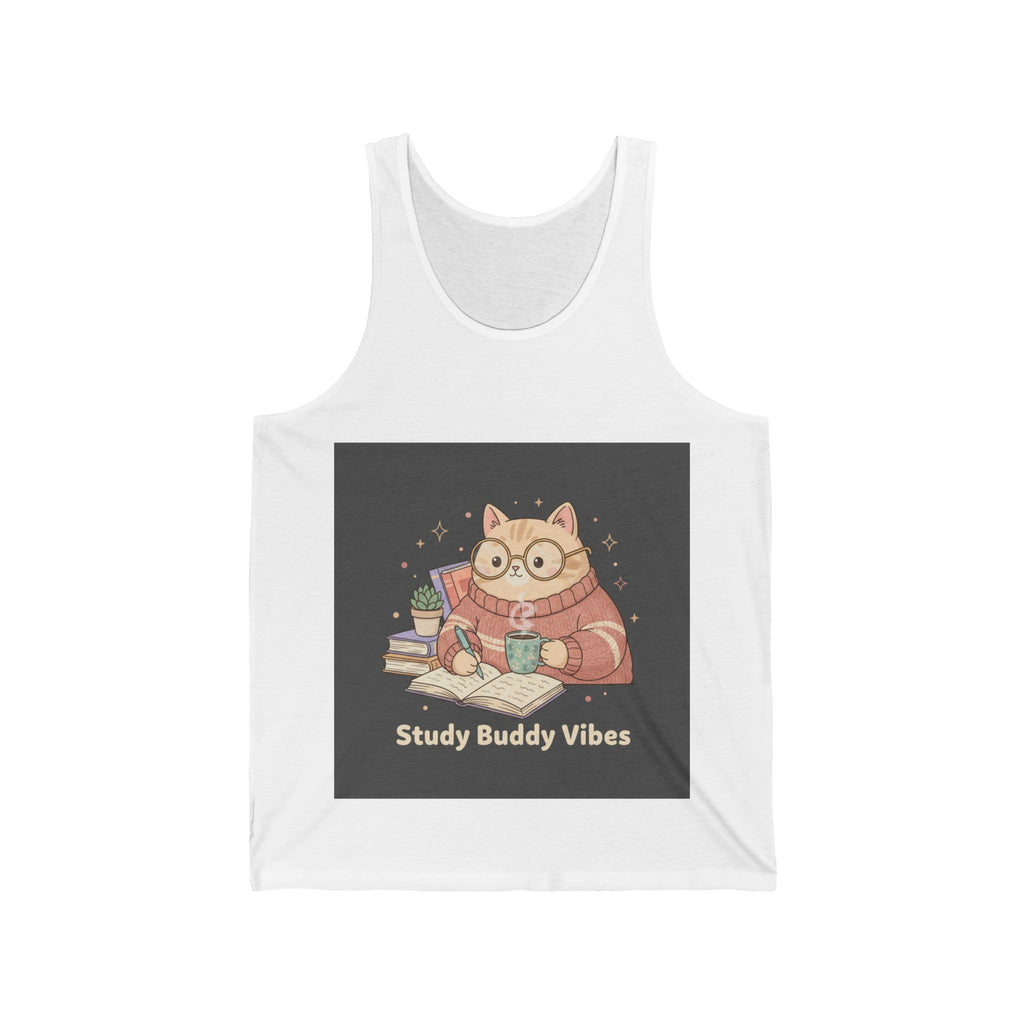 Cat Tank Top – Study Buddy Vibes
