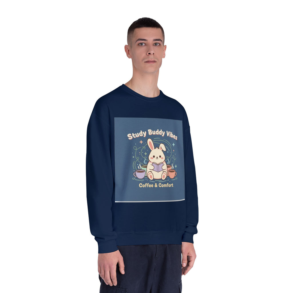 Bunny Crewneck Sweatshirt – Study Buddy Vibes Coffee Comfort