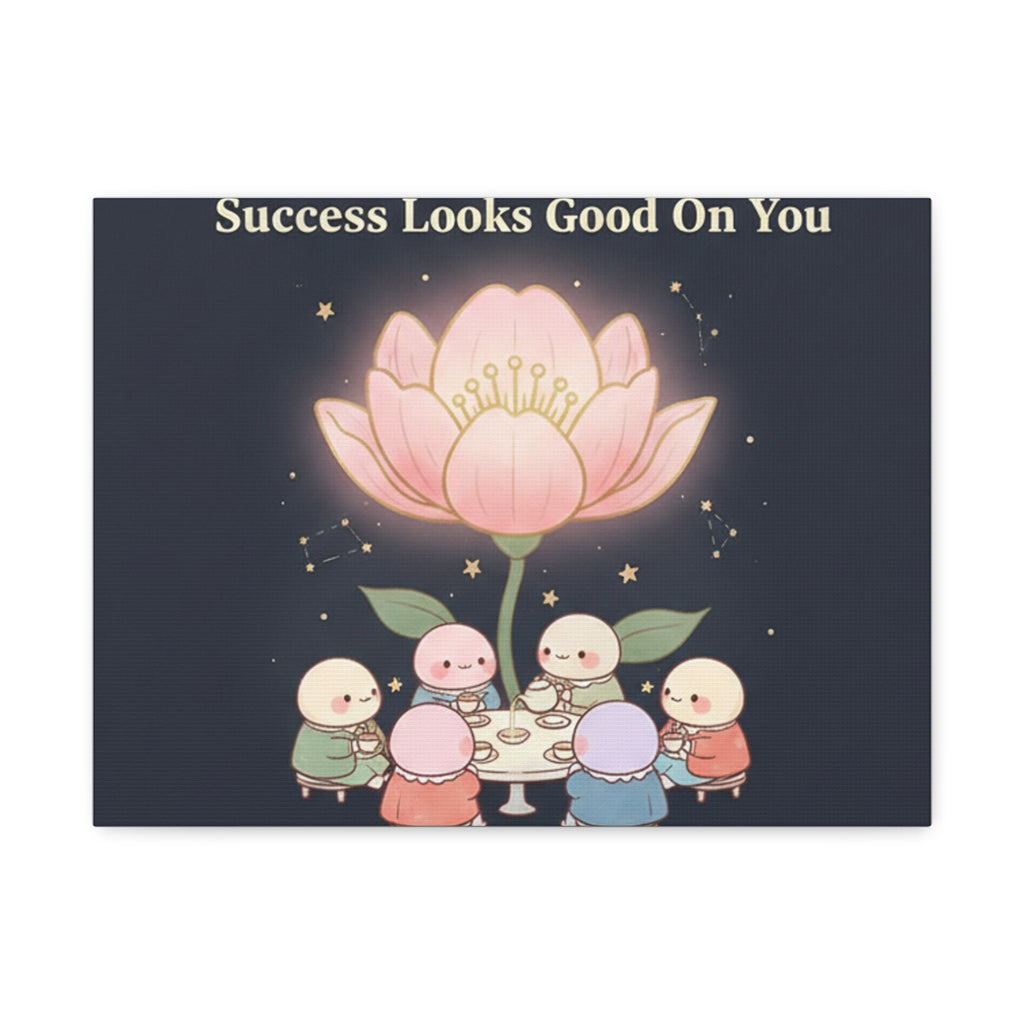 Tiny Chibi Creatures Canvas Print – Success Looks Good on You