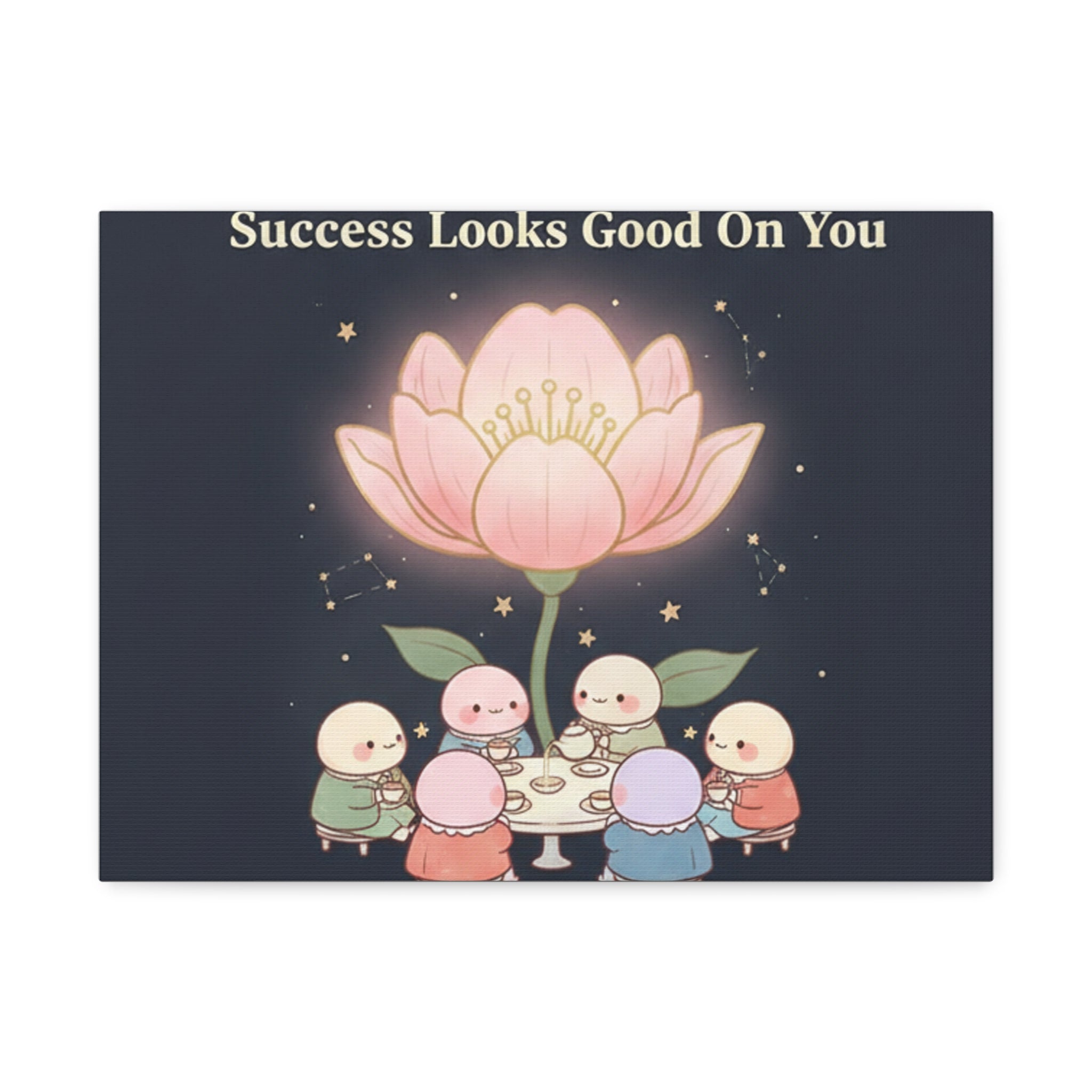 Tiny Chibi Creatures Canvas Print – Success Looks Good on You