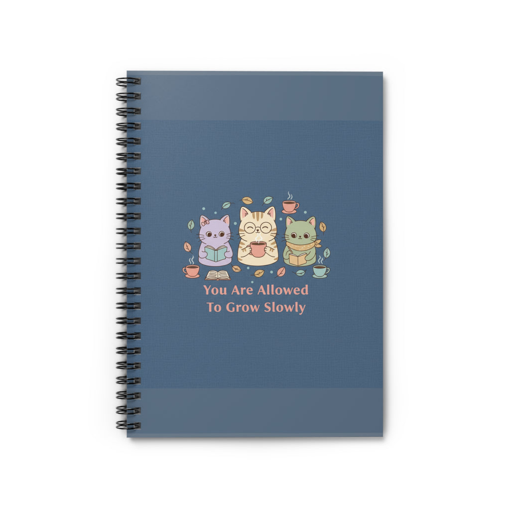 Cats With Glasses Spiral Notebook – You Are Allowed to Grow Slowly