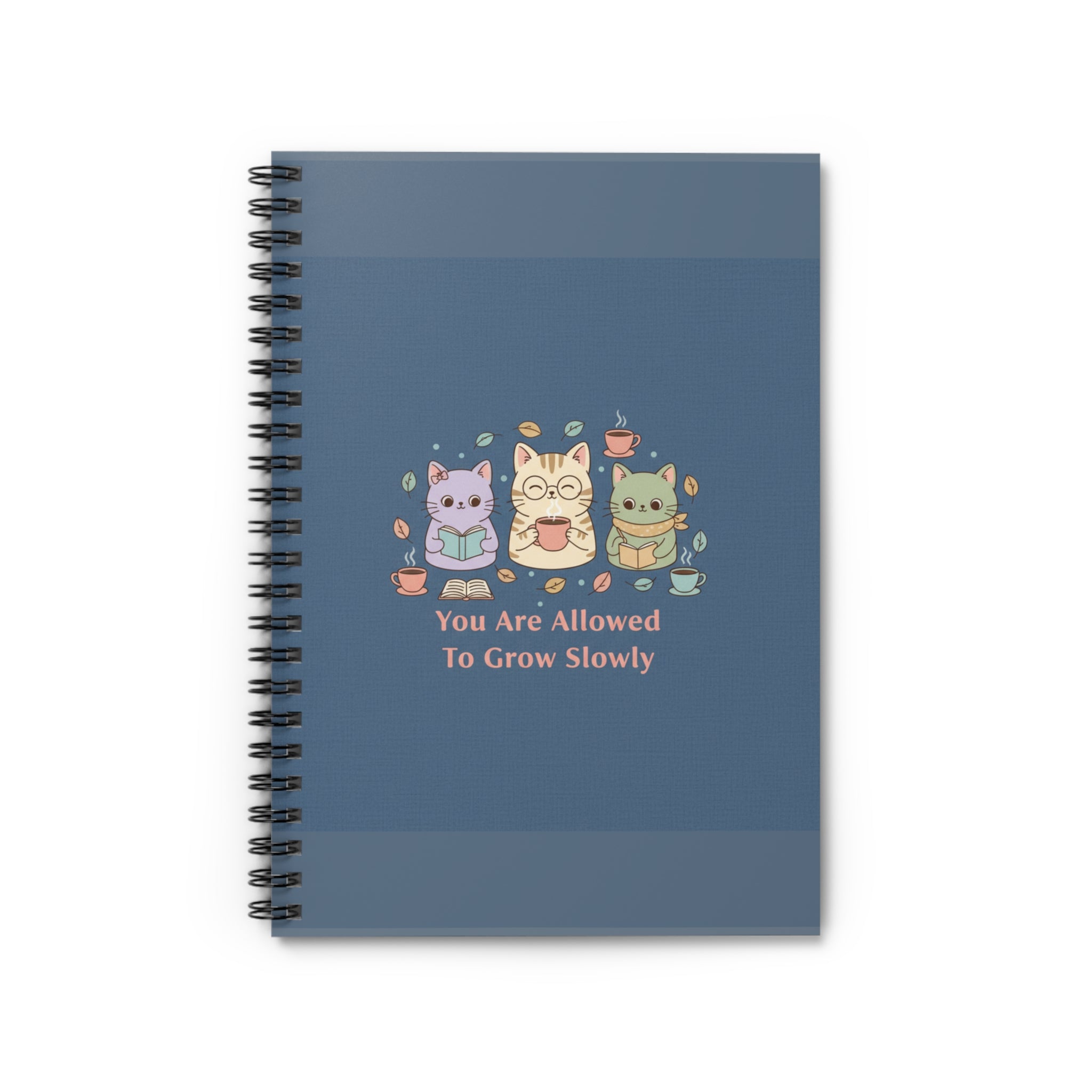 Cats With Glasses Spiral Notebook – You Are Allowed to Grow Slowly