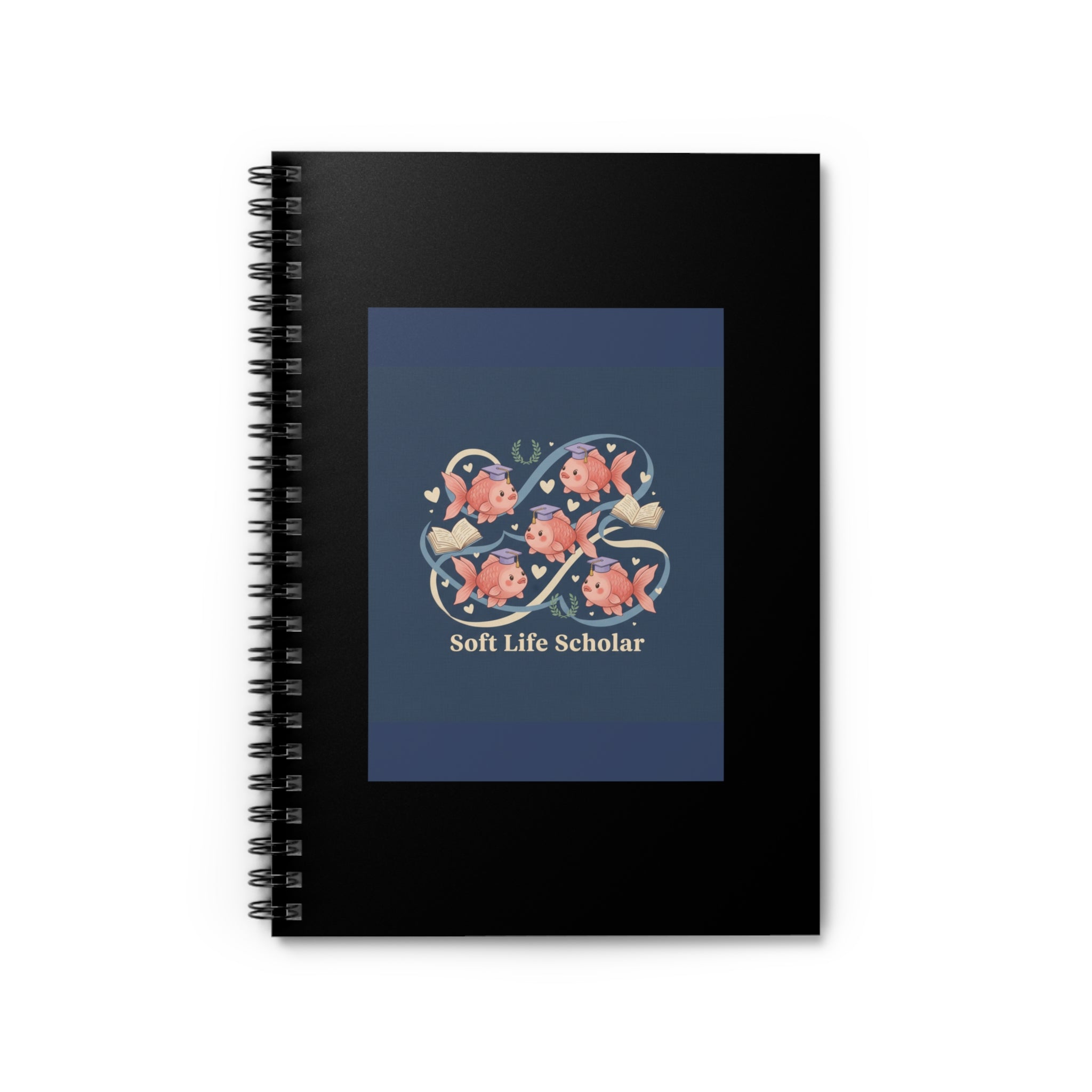 Soft Life Scholar Goldfish Spiral Notebook
