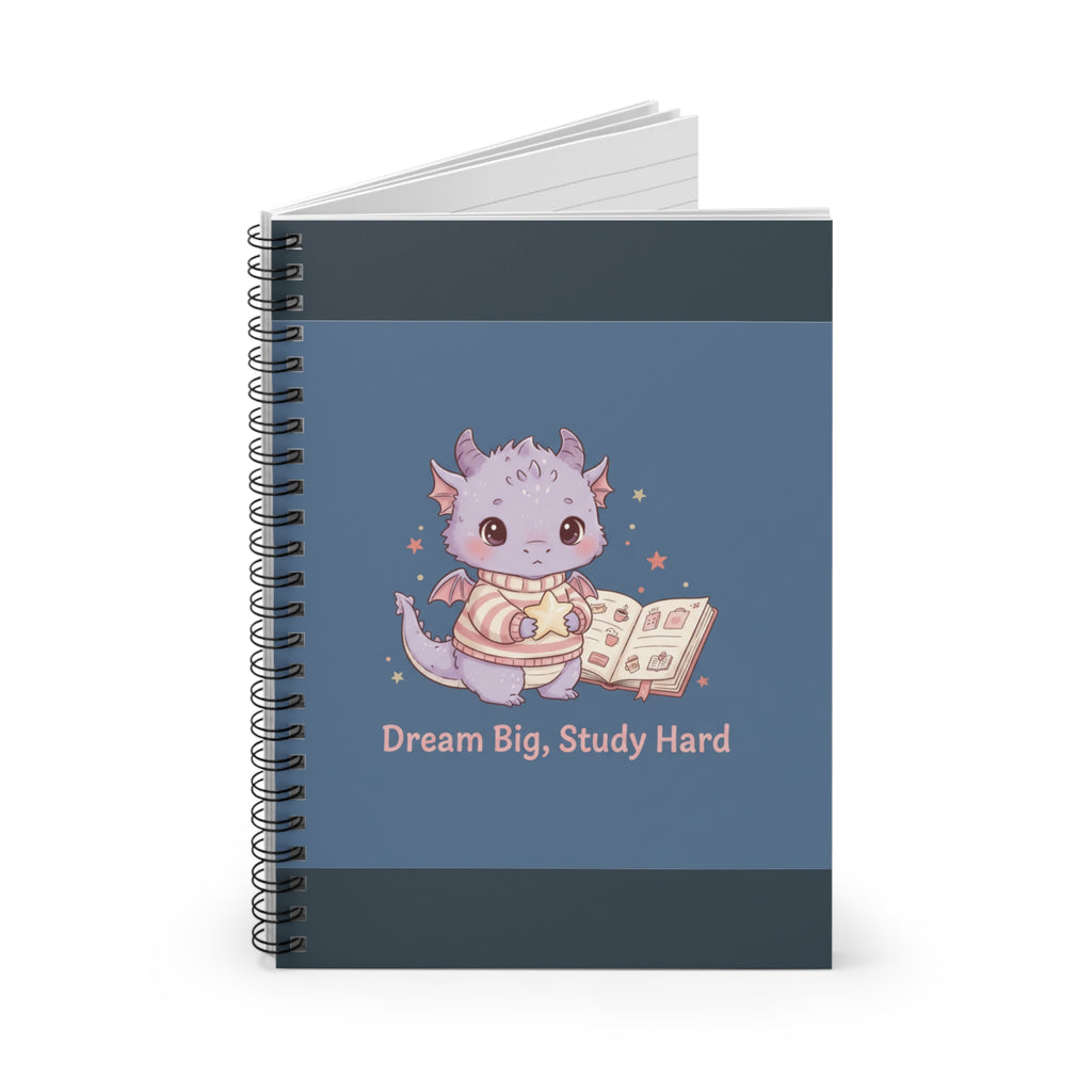 Dragon Spiral Notebook – Dream Big Study Hard