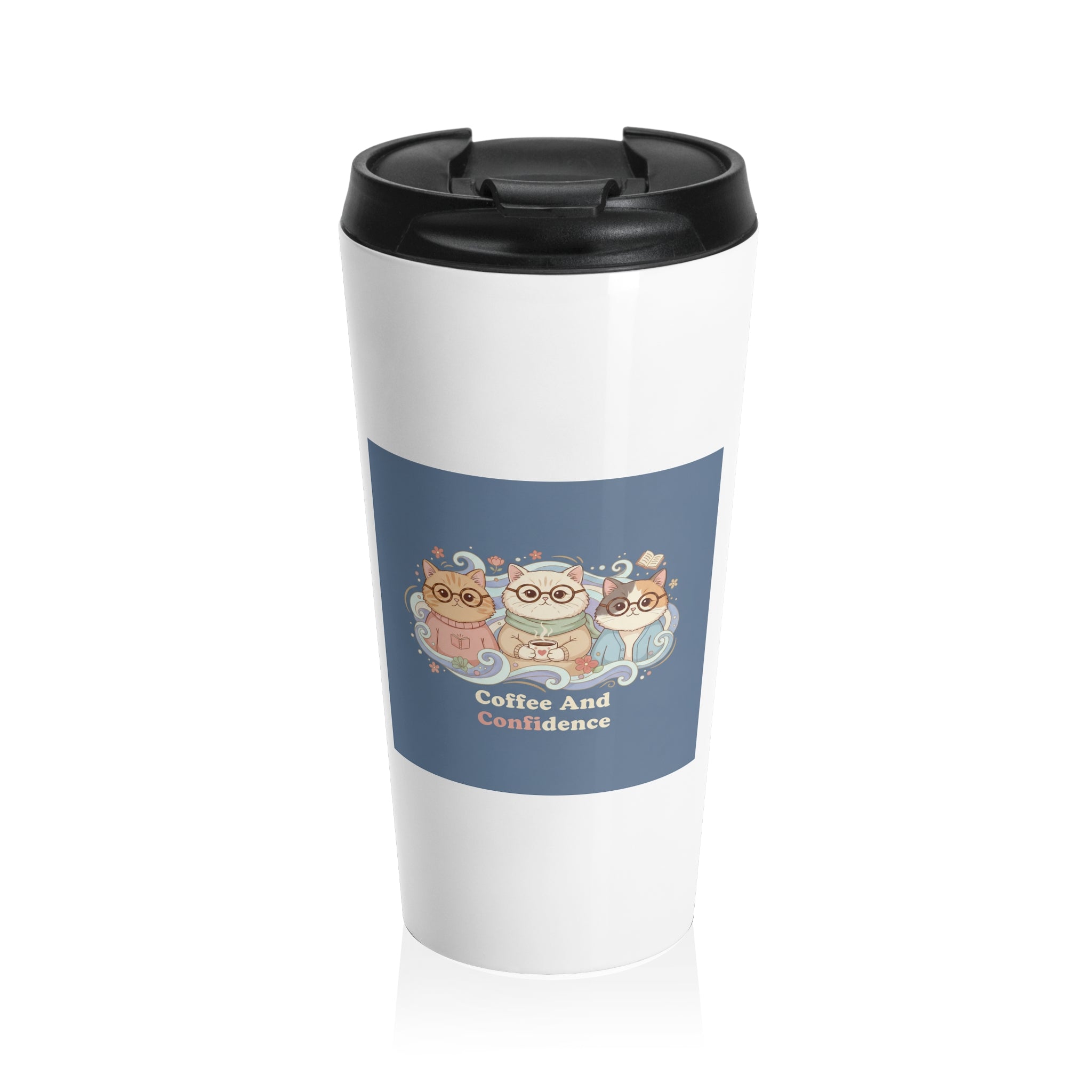 Cats With Glasses Travel Mug – Coffee and Confidence
