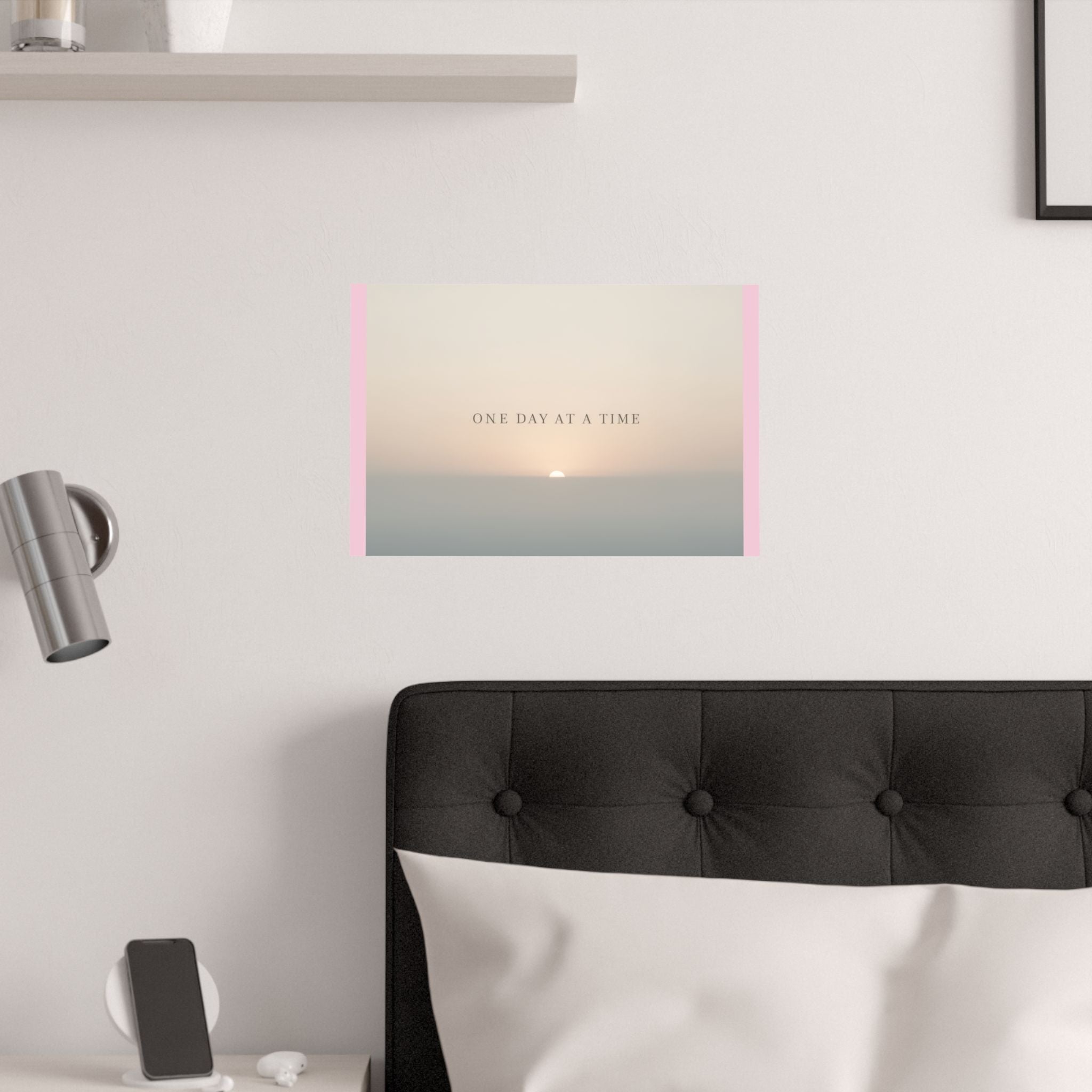 "ONE DAY AT A TIME" Black Cat Poster | College Girl Gift | Fashion | KayKay Classics