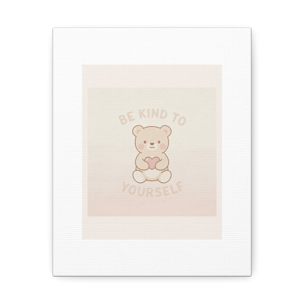 "BE KIND TO YOURSELF" Black Cat Canvas | Trendy Gift for Her | Lifestyle | KayKay Classics