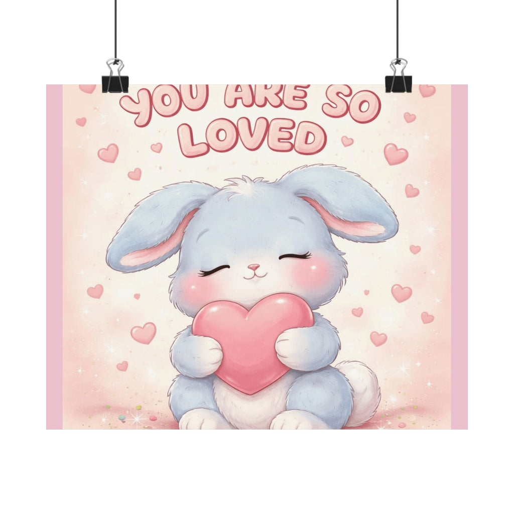 "YOU ARE SO LOVED" Black Cat Poster | College Girl Gift | Fashion | KayKay Classics