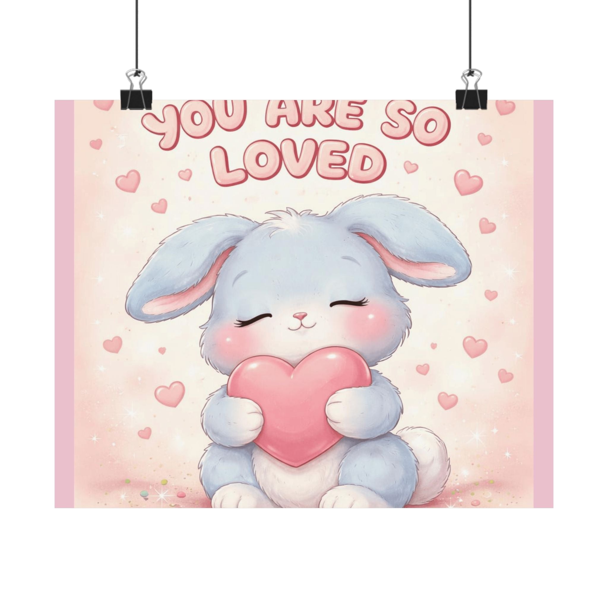 "YOU ARE SO LOVED" Black Cat Poster | College Girl Gift | Fashion | KayKay Classics
